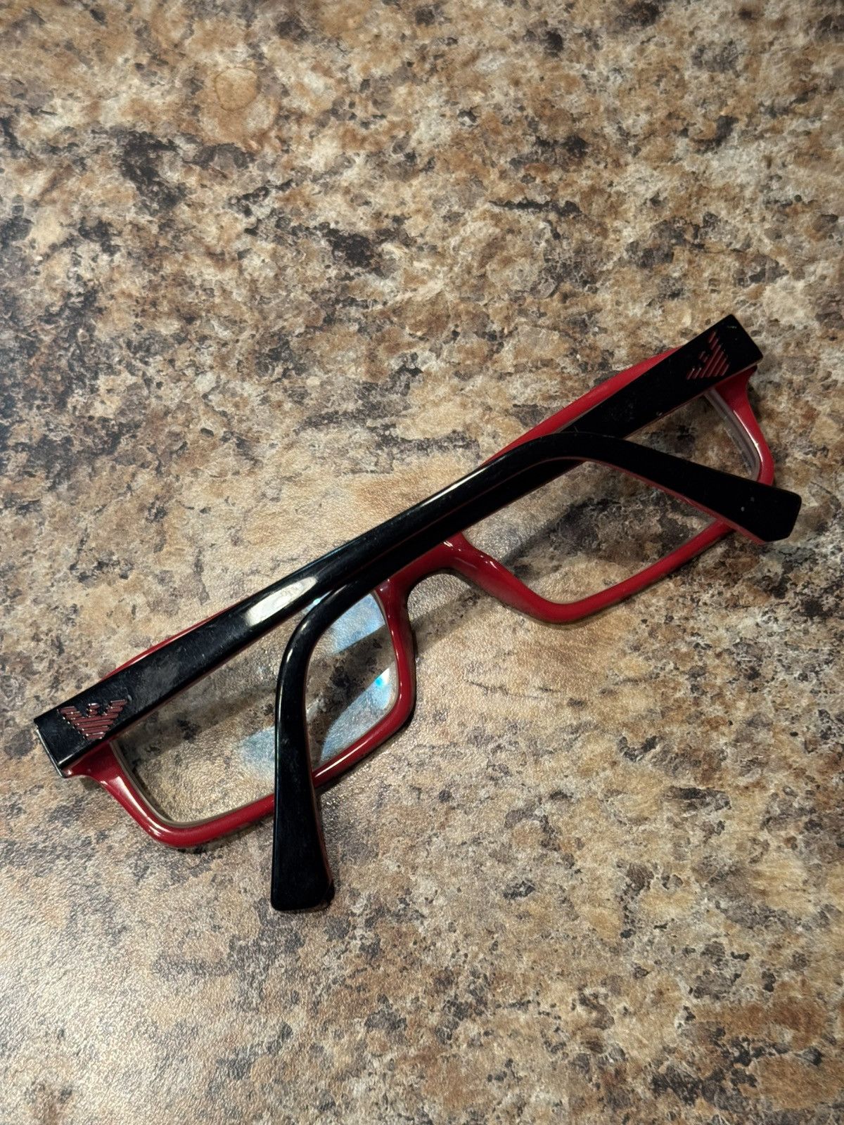 Emporio Armani Emporio Armani EA3003 Black & Red Optical Glasses Size ONE SIZE - 4 Thumbnail