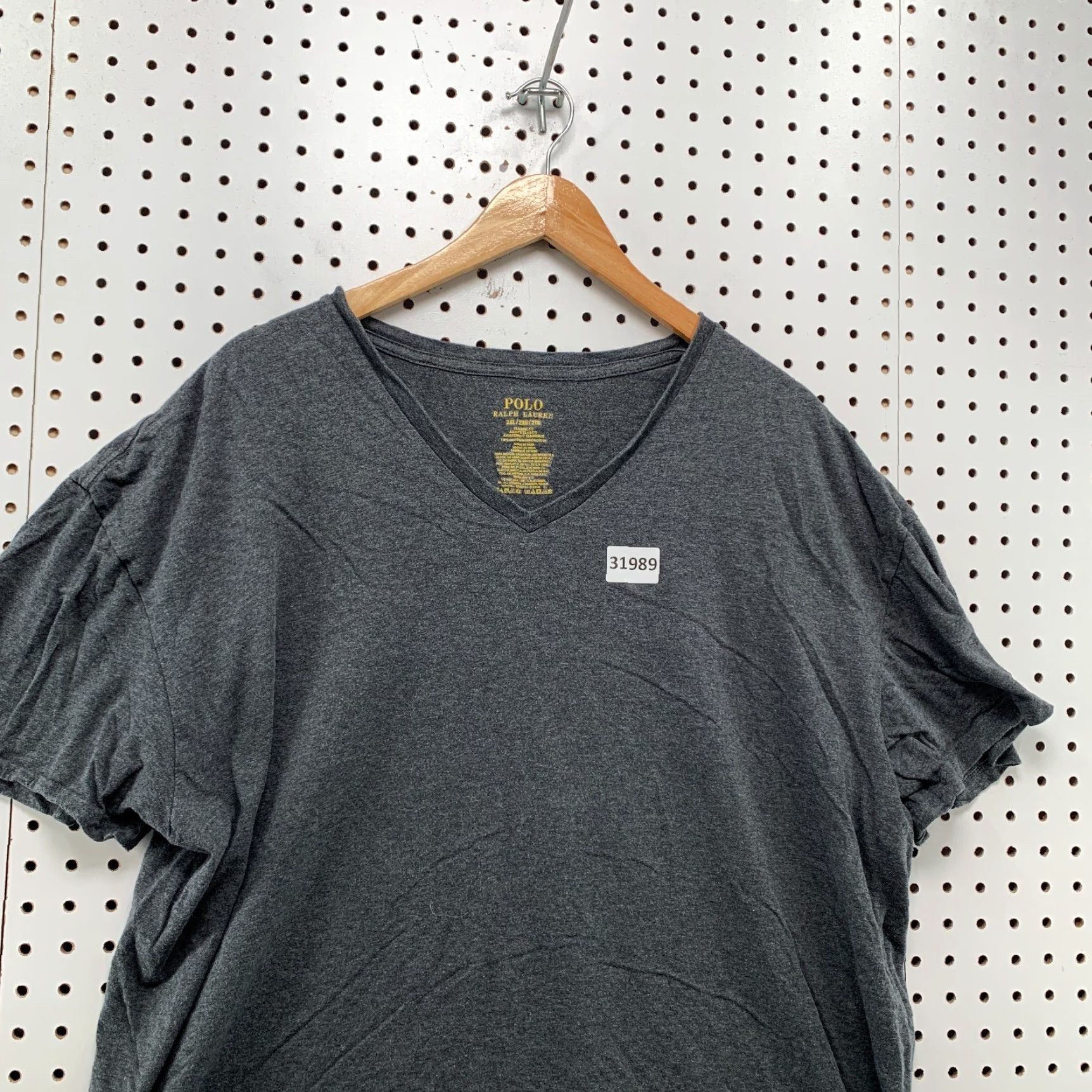 Polo Ralph Lauren Polo Ralph Lauren Shirt Mens XL Gray Pony V-Neck Casual 24.5x26.5 Size US XL / EU 56 / 4 - 5 Thumbnail