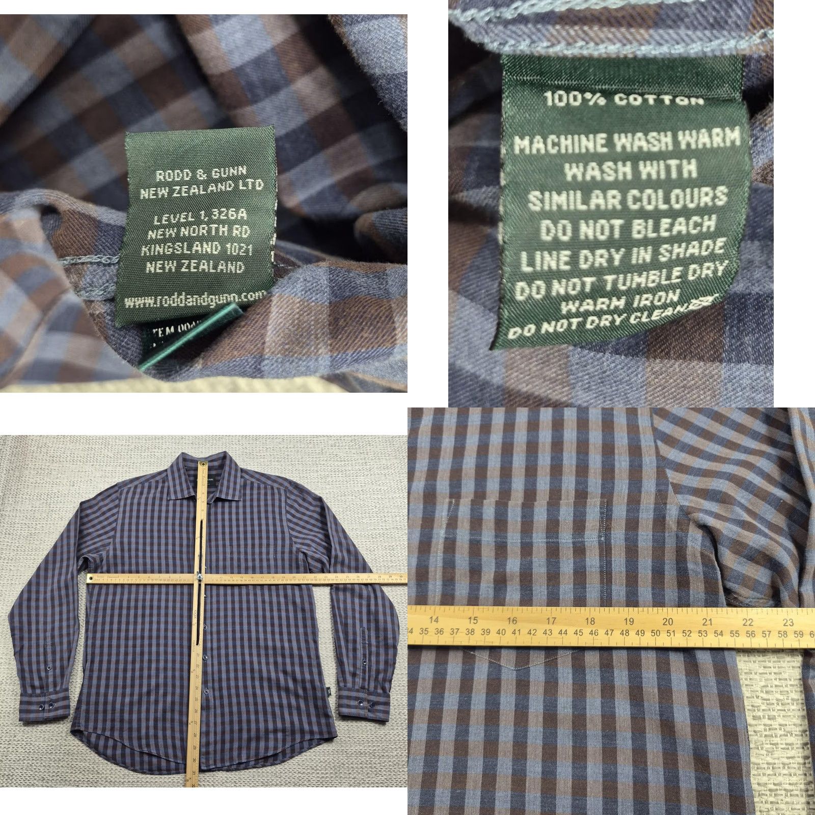 Rodd & Gunn Rodd & Gunn Button Up Shirt Mens Large Check Long Sleeve Casual Preppy Size US L / EU 52-54 / 3 - 8 Thumbnail