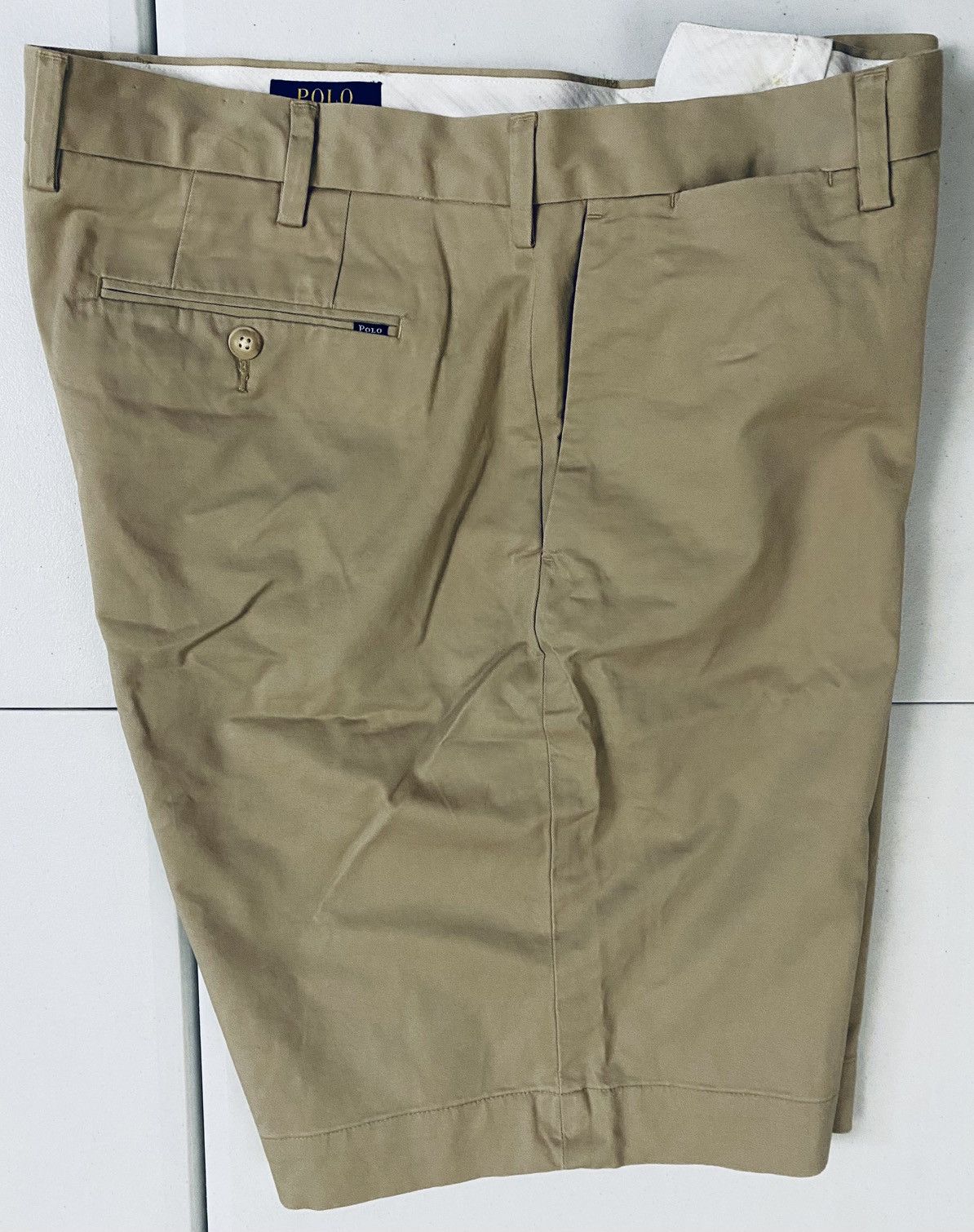 Polo Ralph Lauren PRL Luxury Beige Stretch Classic Fit 9” Chino Shorts 38 NWT Size US 38 / EU 54 - 7 Thumbnail