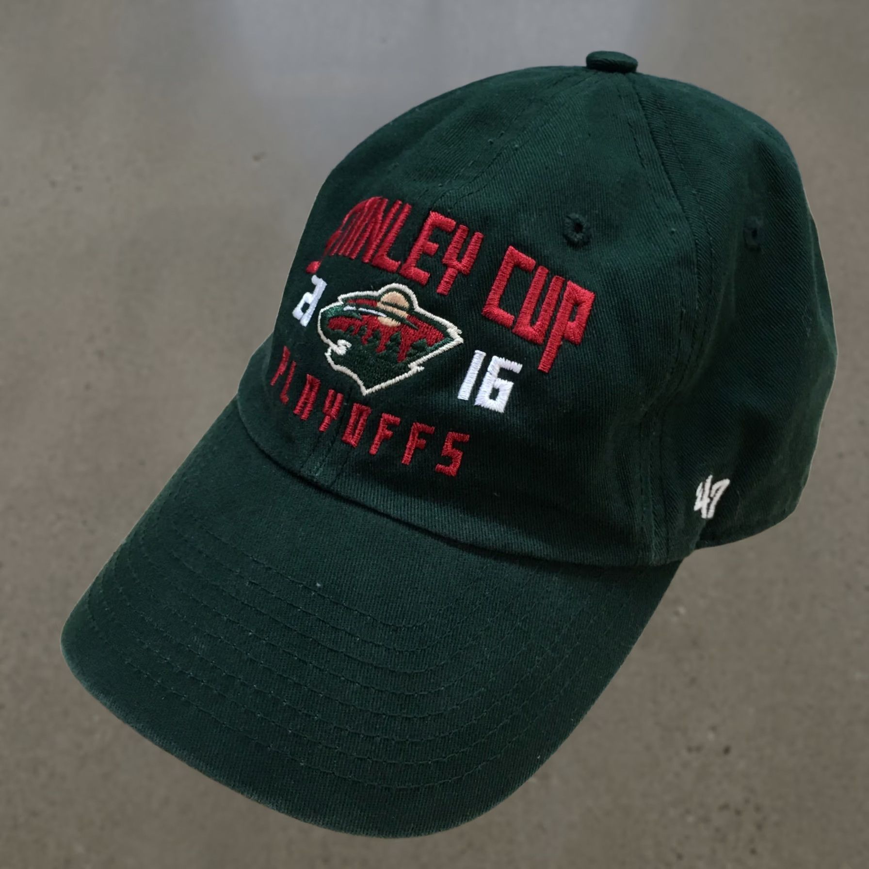47 47 Stanley Cup Playoffs 2016 Baseball Cap Hat Men Green OS Adjustable Curve Brim Size ONE SIZE - 1 Thumbnail