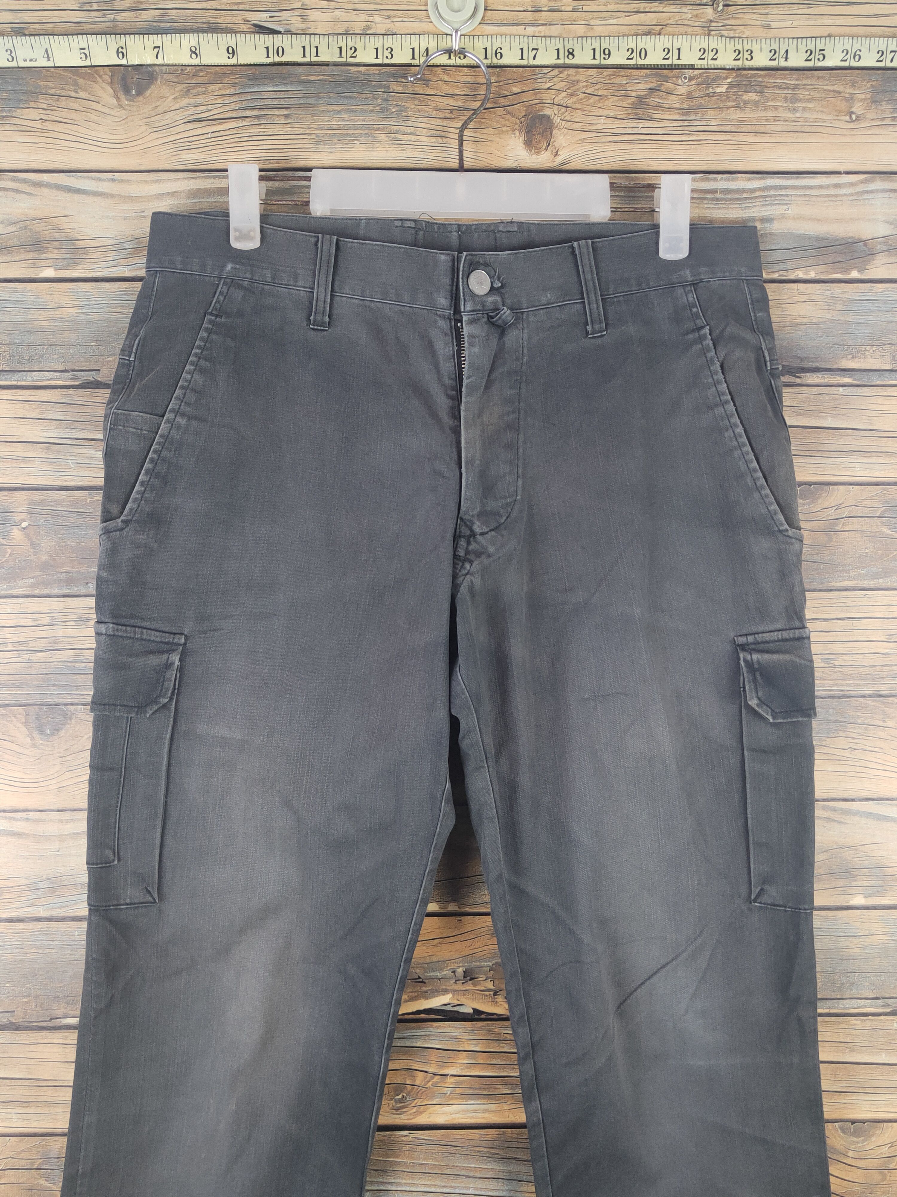 Japanese Brand DL Toraichi Dark Gray Multipocket Tactical Cargo Pants #1506 Size US 33 - 2 Thumbnail