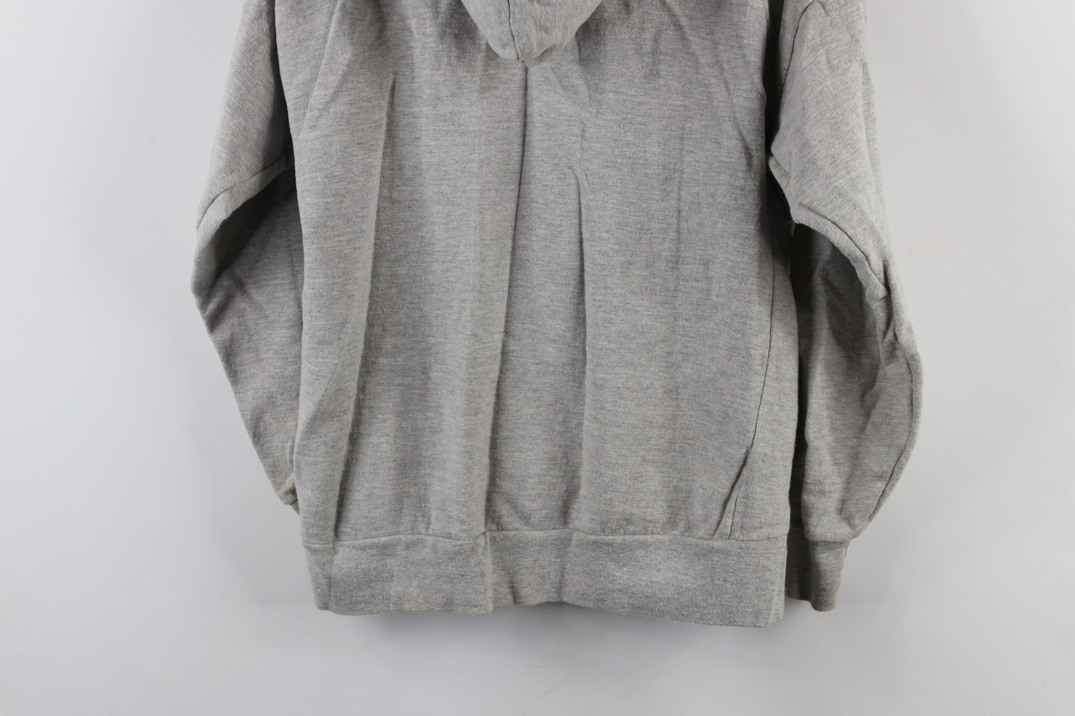 Vintage Vintage 90s Streetwear Blank Full Zip Hoodie Heather Gray Size L / US 10 / IT 46 - 17 Thumbnail