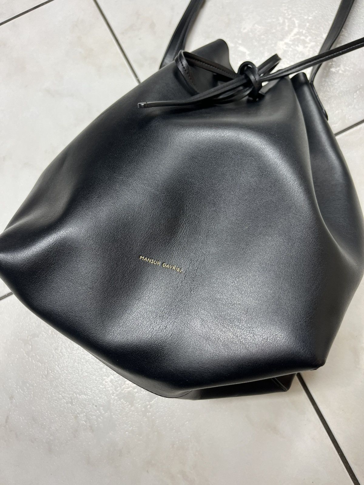 Mansur Gavriel Mansur Gavriel leather bucket bag black red big crossbody Size ONE SIZE - 20 Thumbnail