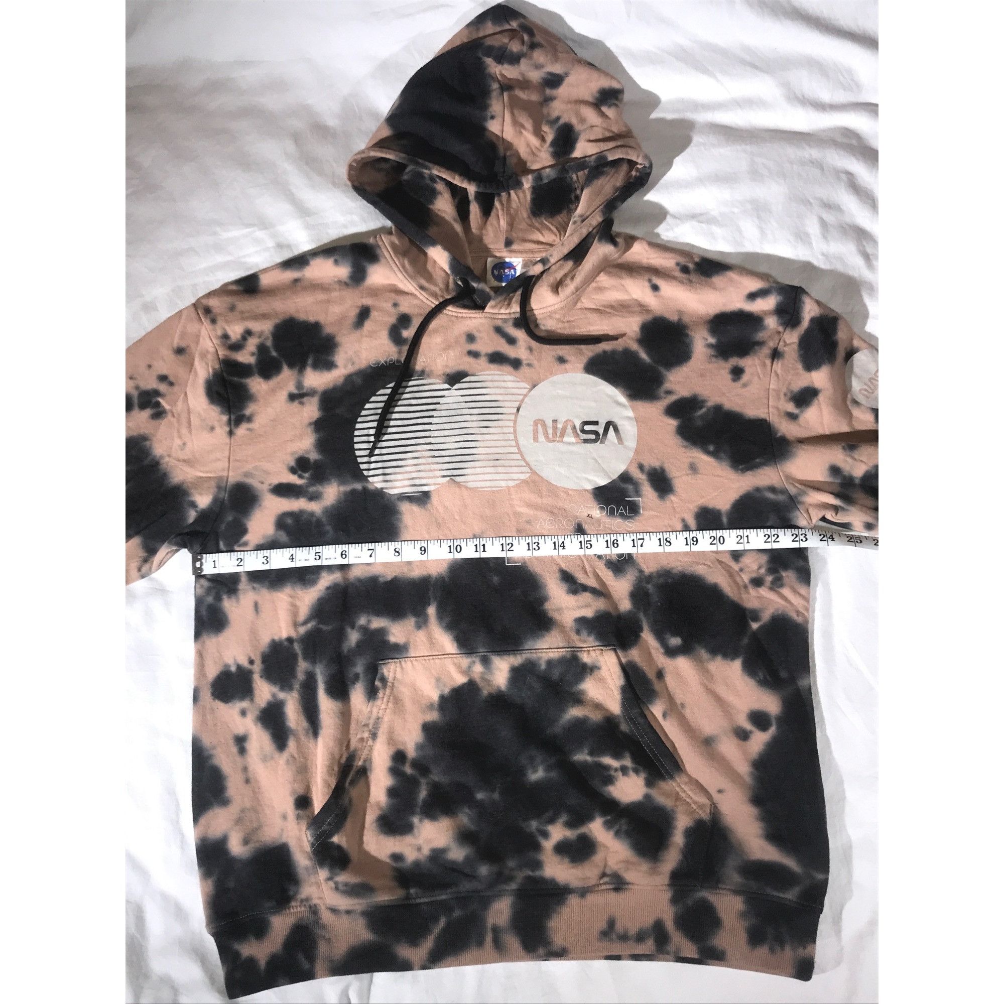 NASA NASA Unisex Tan & Black Tie-Dye Exploration NASA Logo Hoodie Size US XL / EU 56 / 4 - 5 Thumbnail