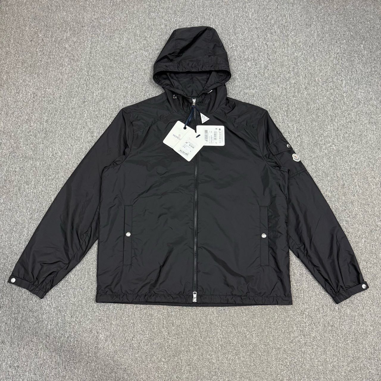 Moncler Moncler New Black Arm Logo Zip Jacket Size US XXL / EU 58 / 5 - 1 Thumbnail