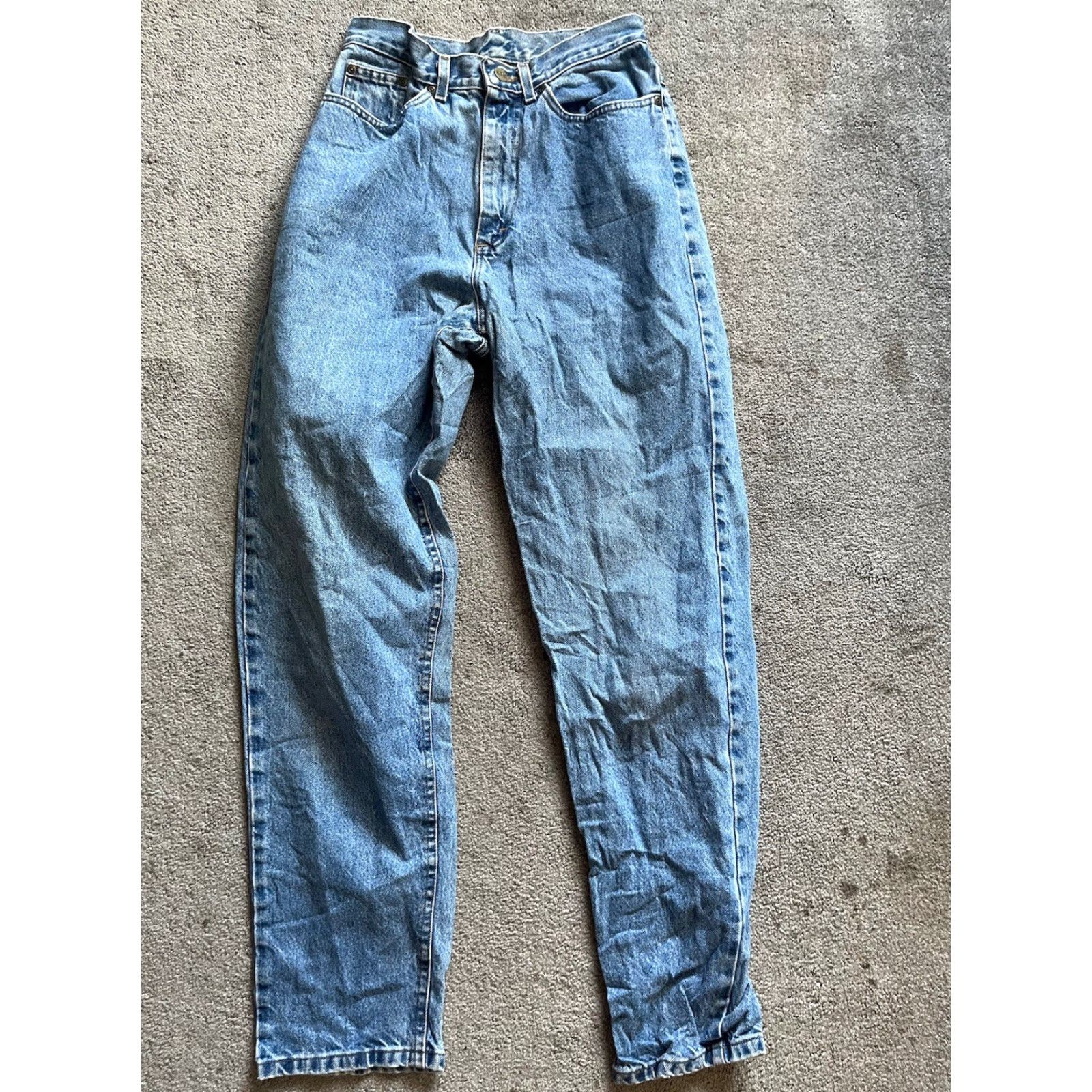 Vintage VINTAGE L.L. Bean Double L Comfort Waist Denim Jeans Women’s Size 27x32 Blue Cotton USA 90s Tapered Size 27" / US 4 / IT 40 - 3 Thumbnail