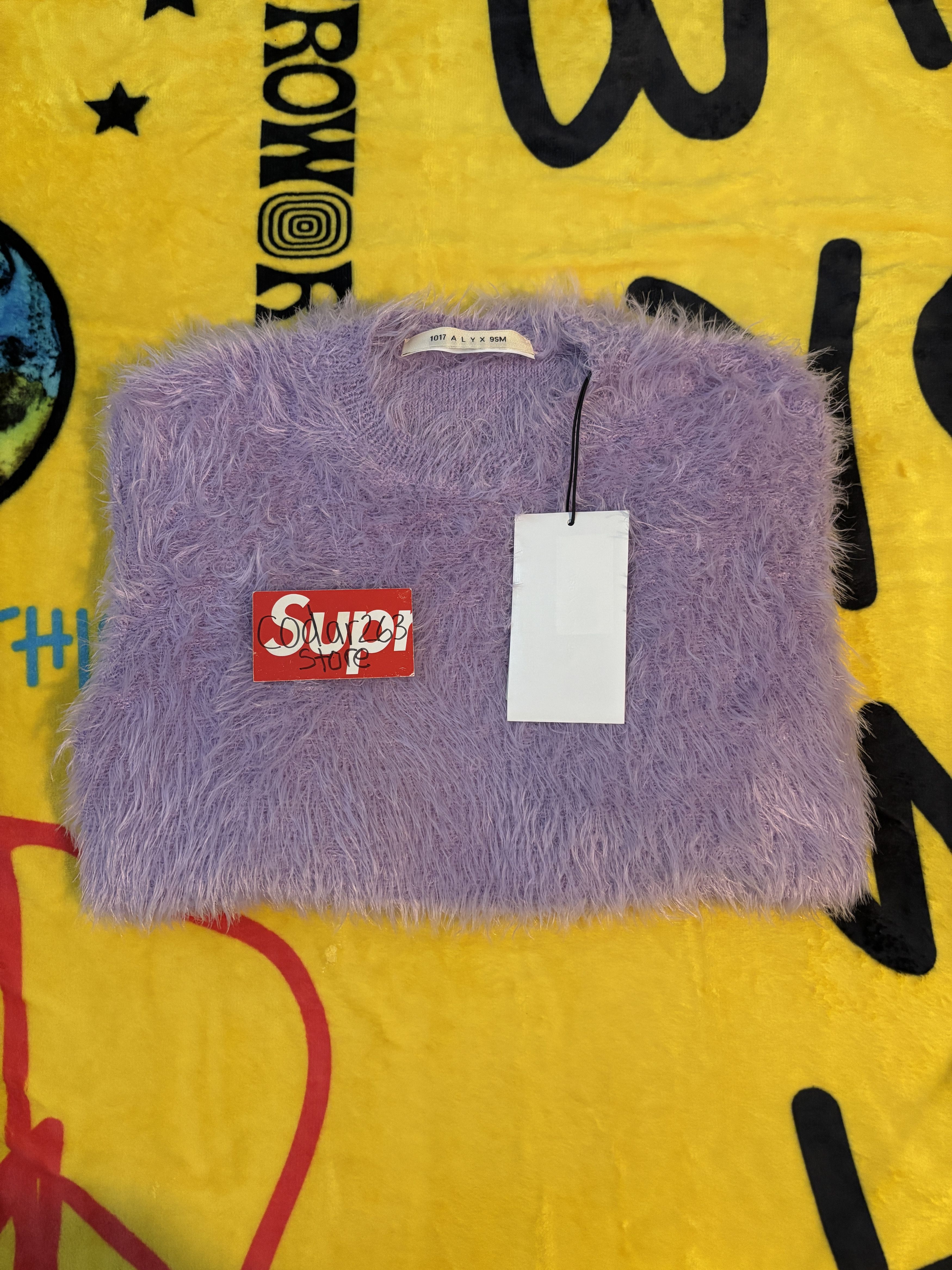 1017 ALYX 9SM Shag Knit Nylon Crewneck Sweater - 1017 Alyx 9SM Purple Size US S / EU 44-46 / 1 - 3 Thumbnail