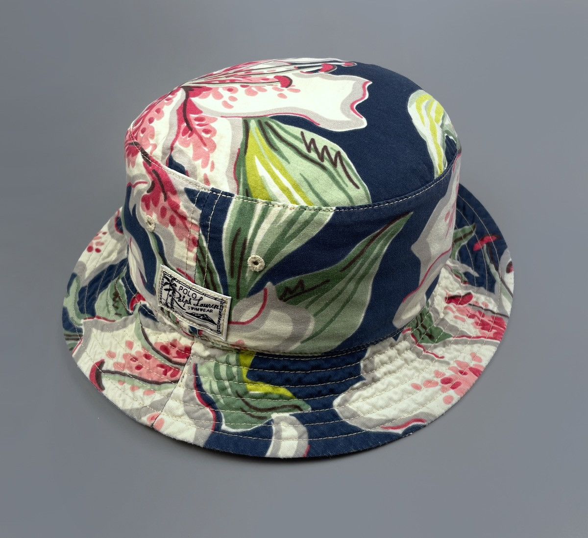 Polo Ralph Lauren Polo Ralph Lauren Double Side Floral & Denim Bucket Hat OS Size ONE SIZE - 7 Thumbnail