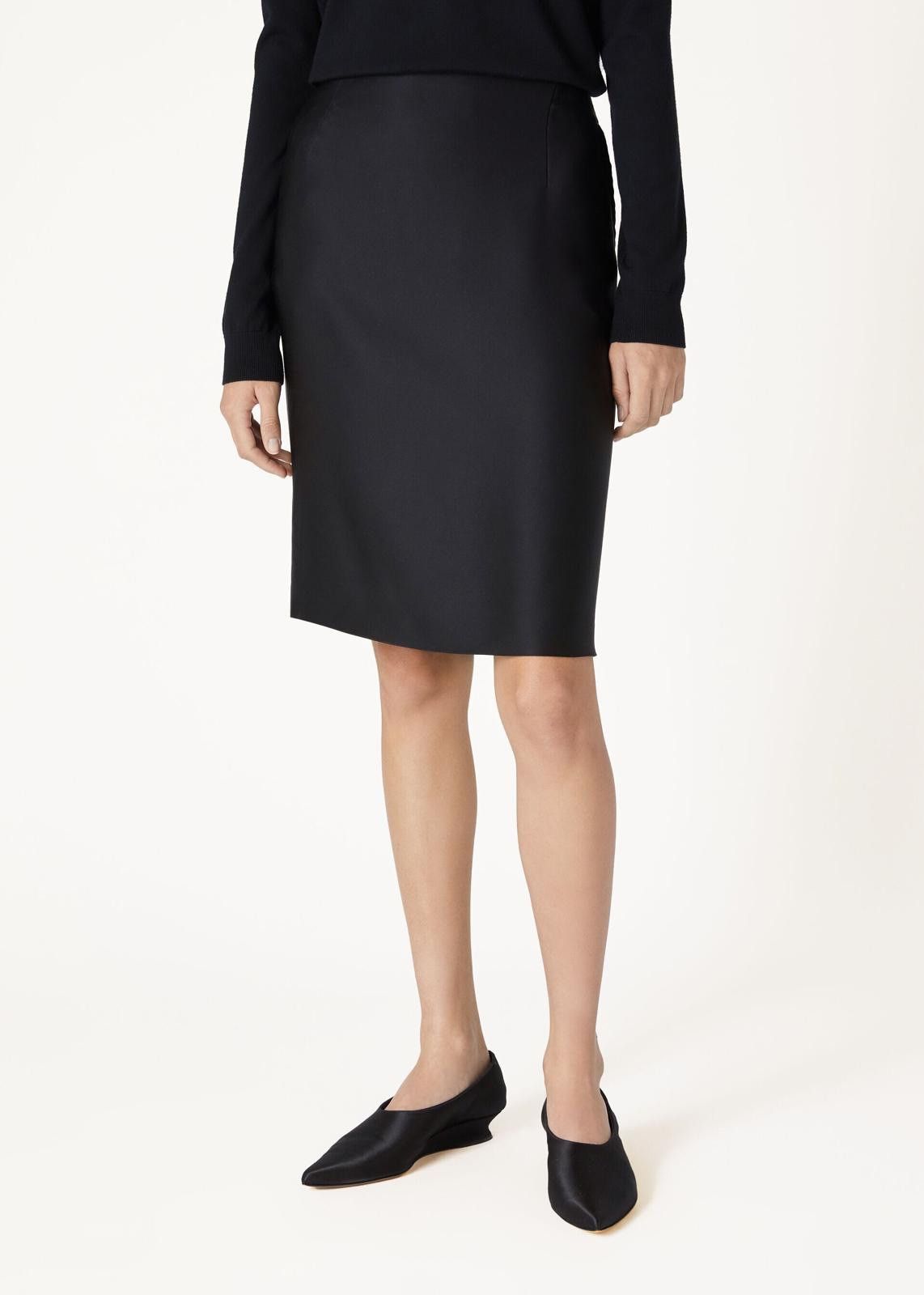 Loro Piana o1srvl11e0225 FAN6757 Amalie Skirt in Midnight Blue Size 26" / US 2 / IT 38 - 7 Thumbnail