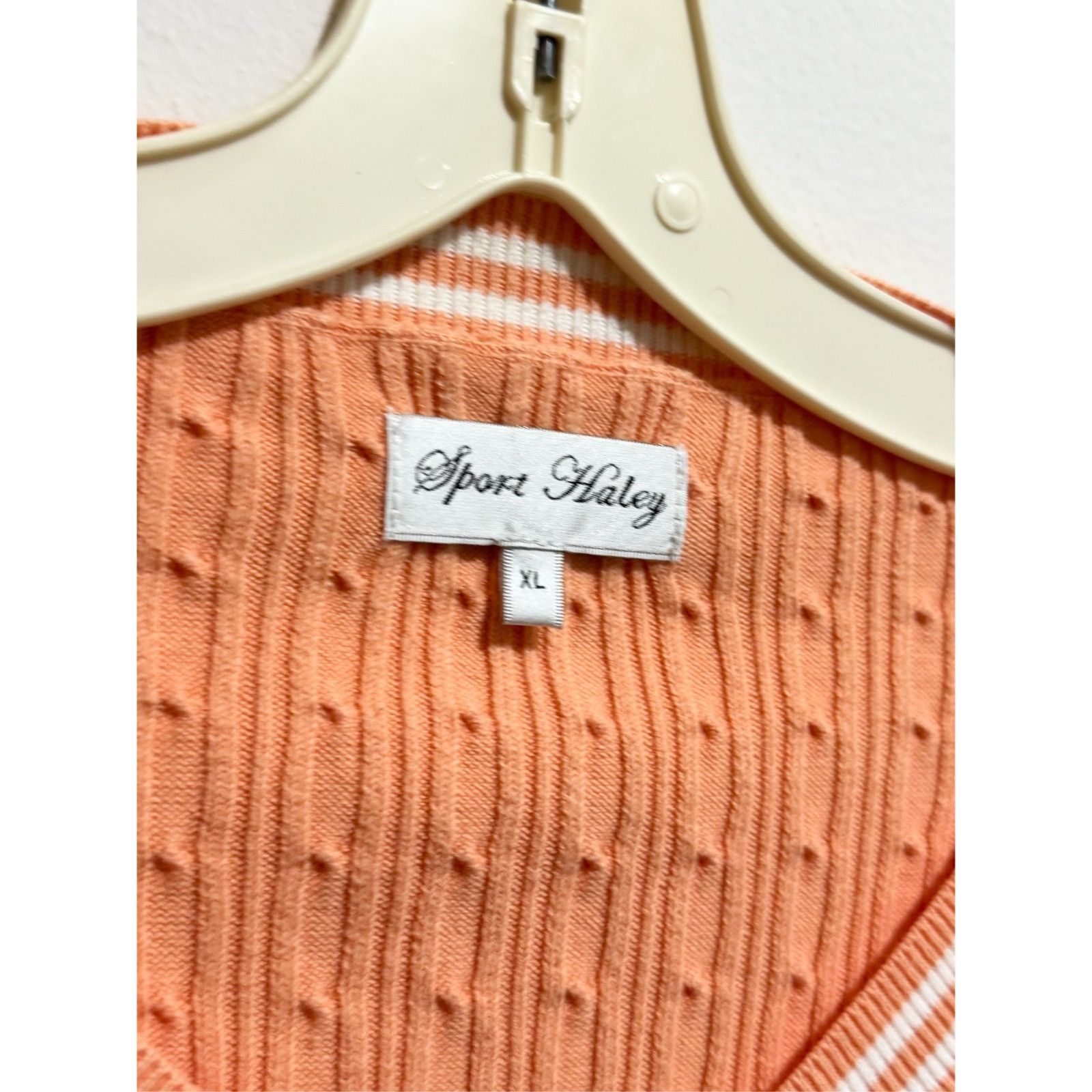 Other Sport Haley orange cable knit V neck sweater XL Size XL / US 12-14 / IT 48-50 - 4 Thumbnail