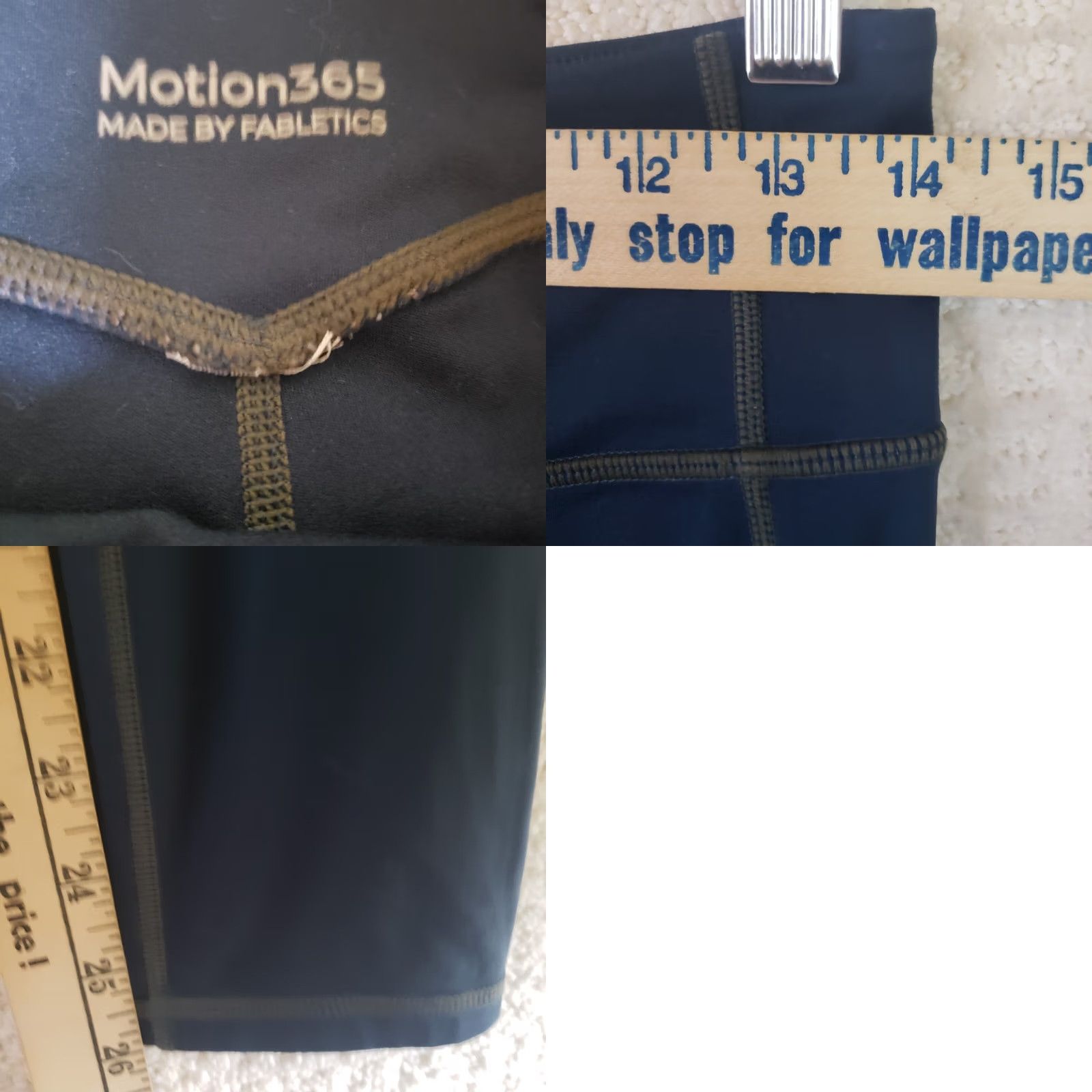 Fabletics Fabletics Leggings Womens Navy Blue Motion 365 Medium 28" Ankle Pull On Size M Size 32" / US 10 / IT 46 - 9 Thumbnail