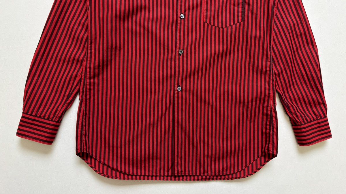 Comme des Garcons Over Dyed Red/Black Striped Shirt Size US S / EU 44-46 / 1 - 9 Thumbnail