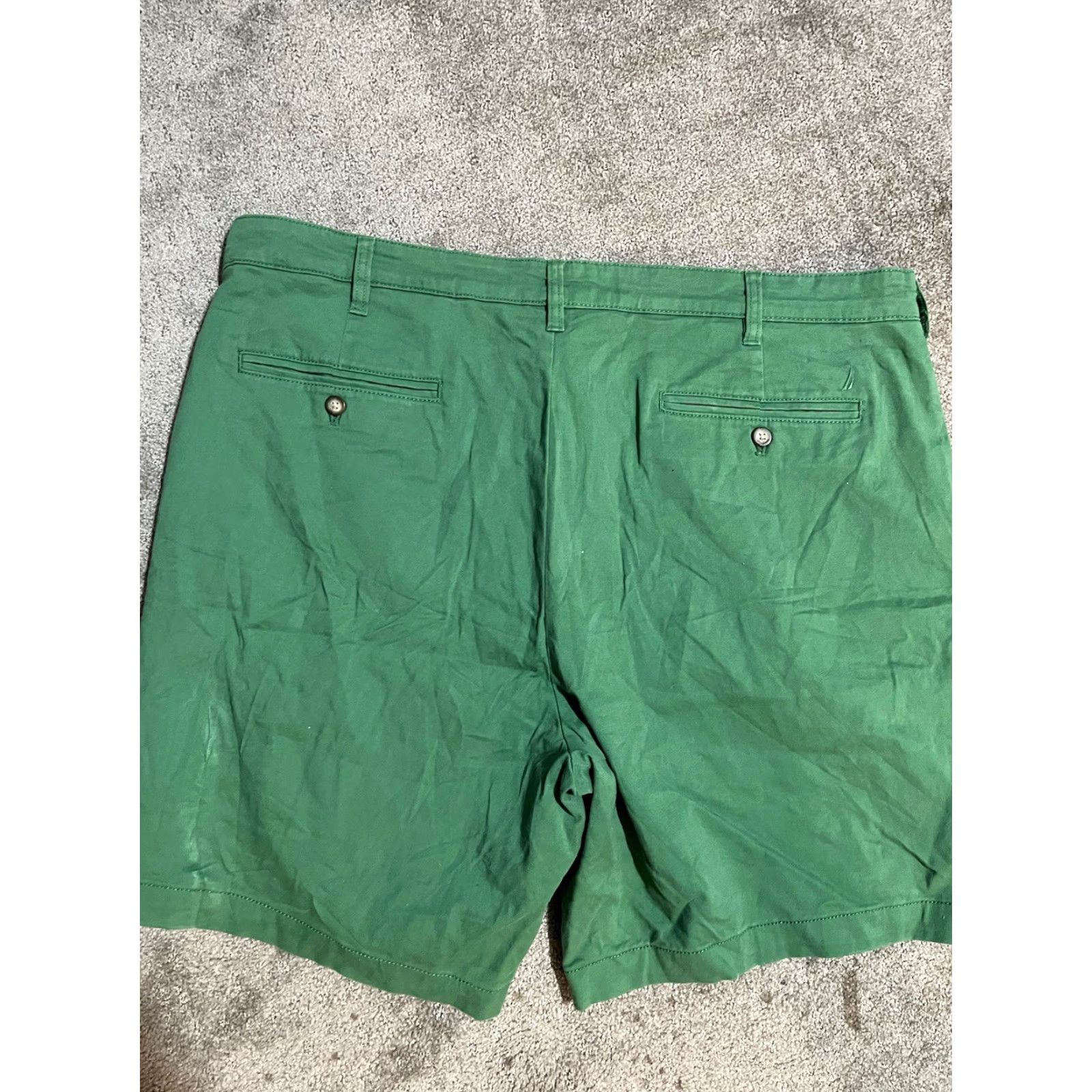 Nautica Nautica Men's The Deck Stretch Flat Front Green Deck Shorts Sz 42W Big & Tall Size US 42 / EU 58 - 2 Thumbnail