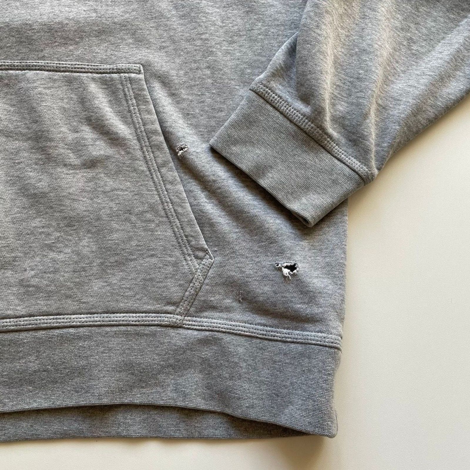 Nike Vintage Y2K Nike Swoosh Hoodie Sweatshirt Sz Large Gray Rare Size US L / EU 52-54 / 3 - 3 Thumbnail