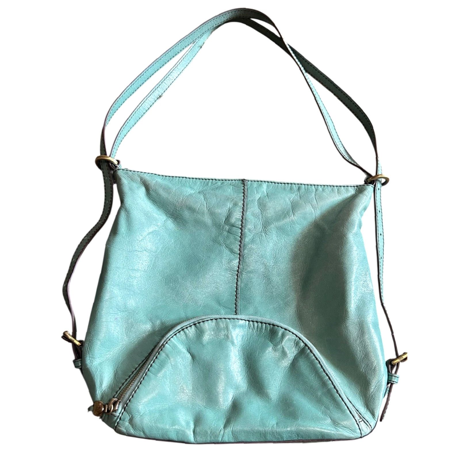 Vintage VINTAGE Hobo Merrin Handbag Sea Foam Green Women's Purse Shoulder Hand Bag W/ Dust Bag Size ONE SIZE - 3 Thumbnail