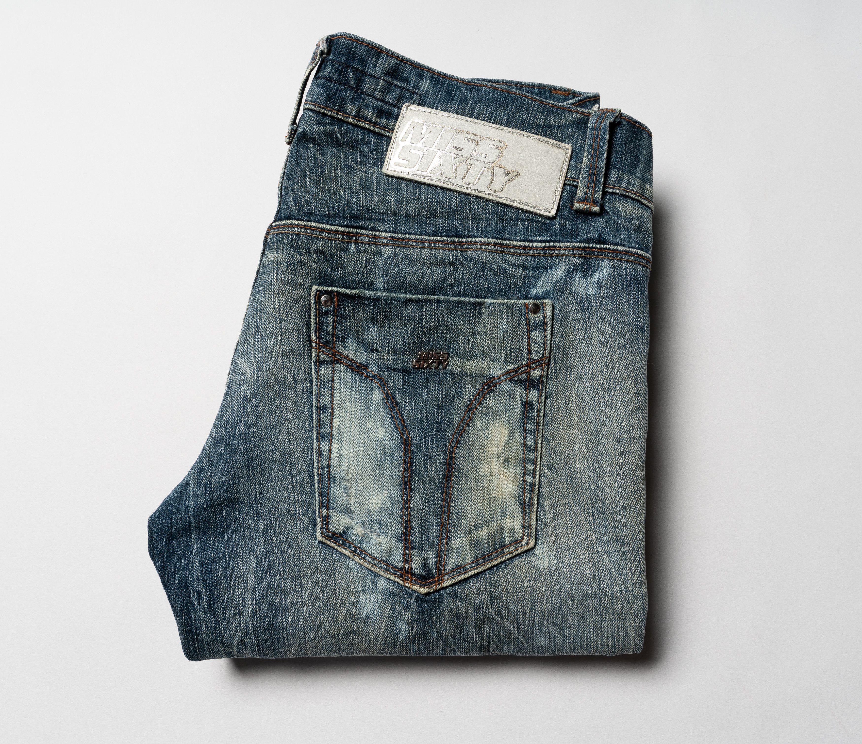 Miss Sixty 🔴 MISS SIXTY Nu-Metal Distressed Denim Jeans Y2K Size 31" - 21 Thumbnail