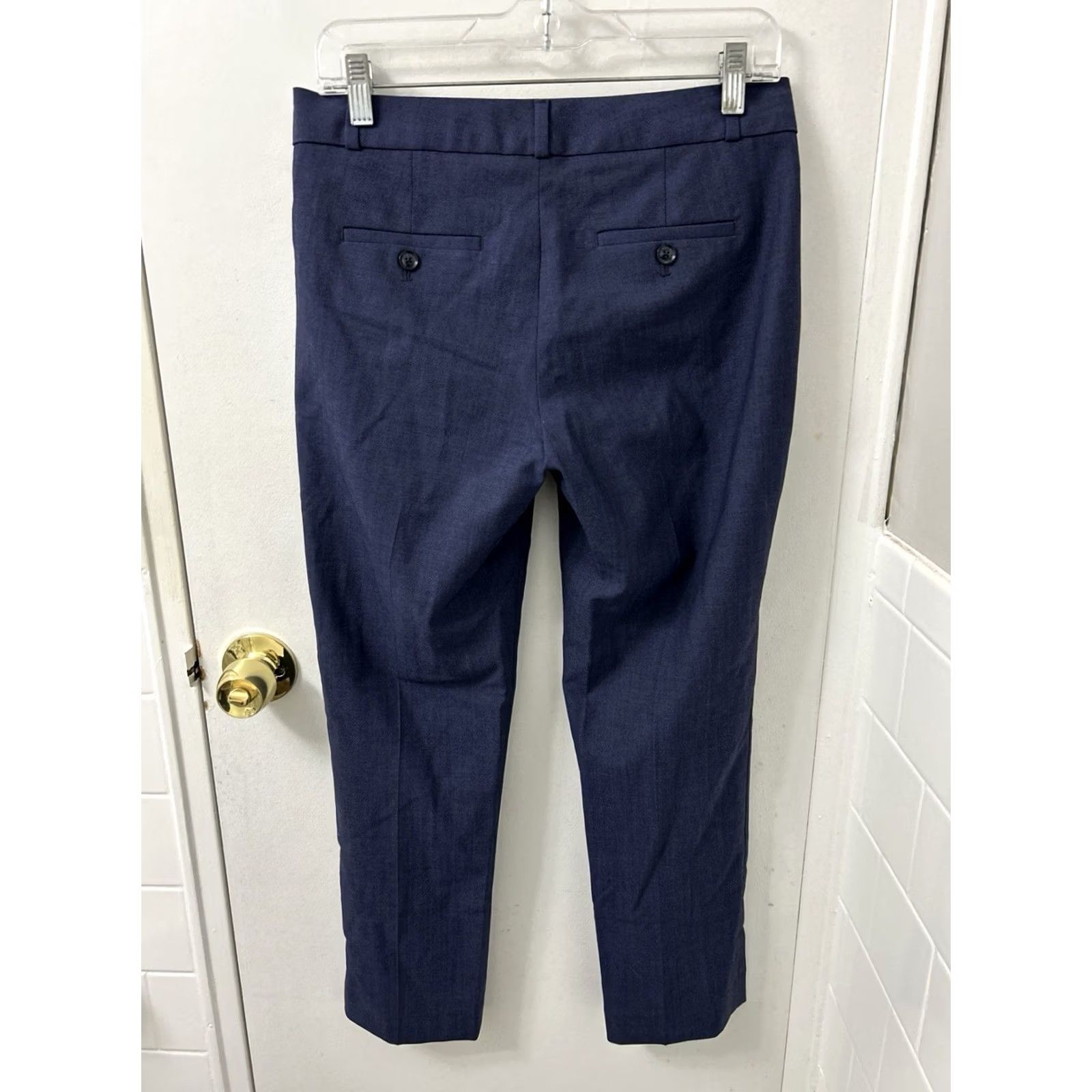Banana Republic Banana Republic Avery Dress Pants Womens Size 2 Navy Blue 95% Wool Stretch Straight Front Pockets Dry Clean Only Modern Classic Office Workwear Formal Size 26" / US 2 / IT 38 - 6 Thumbnail