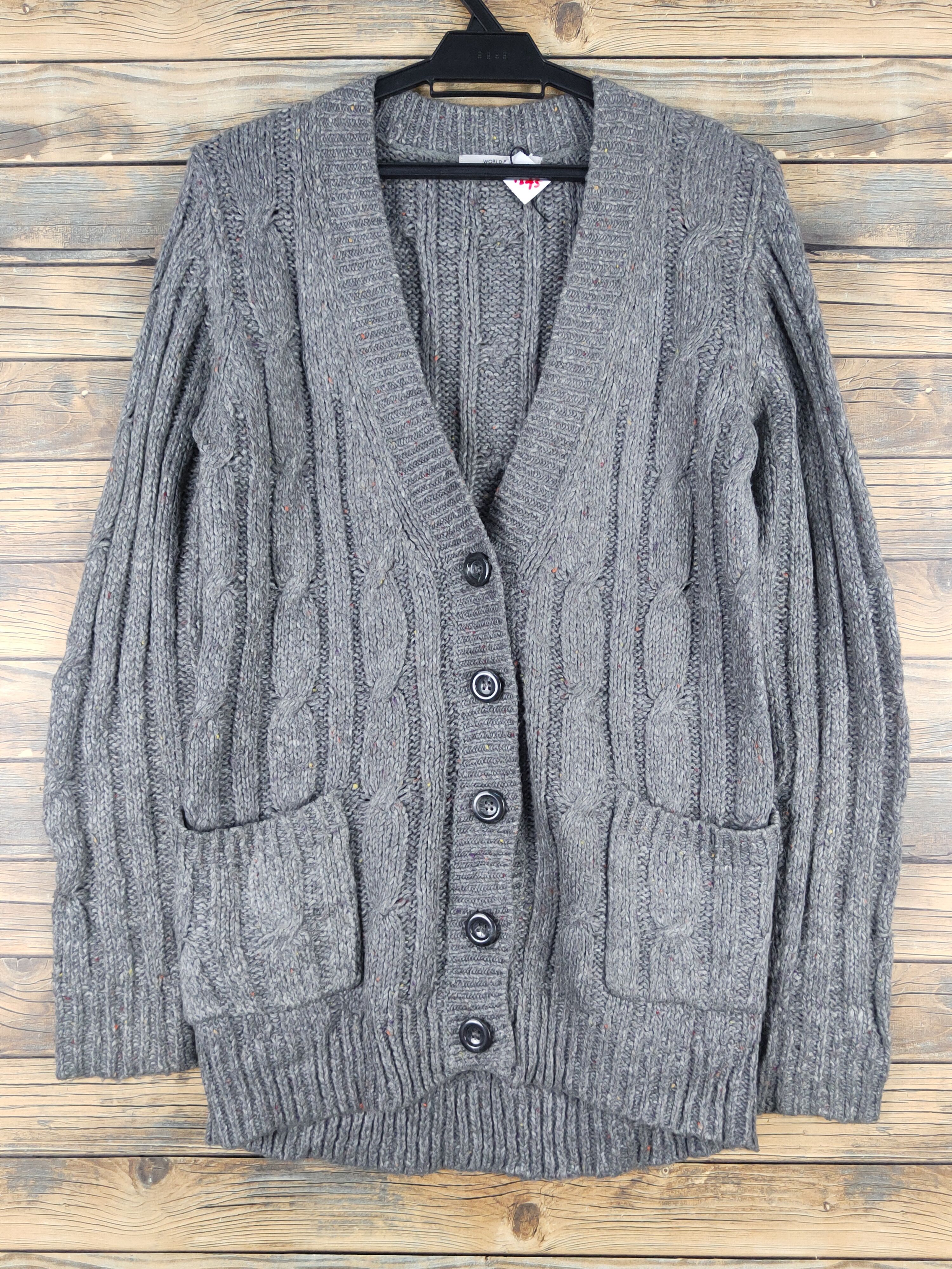 Aran Isles Knitwear World Basic Dark Gray Knitwear Cardigan #W1345 Size US M / EU 48-50 / 2 - 1 Thumbnail