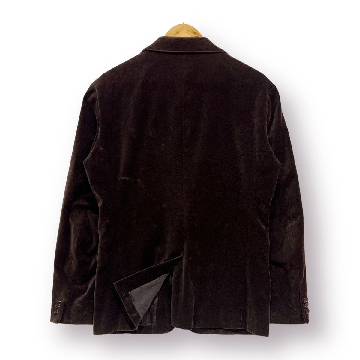 Japanese Brand × Other × Takeo Kikuchi 🔥 Takeo Kikuchi valvet brown blazer jacket Size US M / EU 48-50 / 2 - 9 Thumbnail