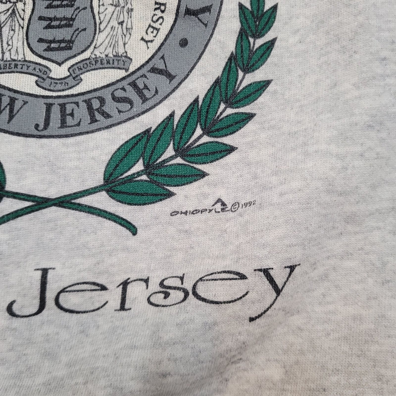Hanes VTG 1992 Hanes New Jersey Sweatshirt Medium Oversized Crop Size US M / EU 48-50 / 2 - 3 Thumbnail