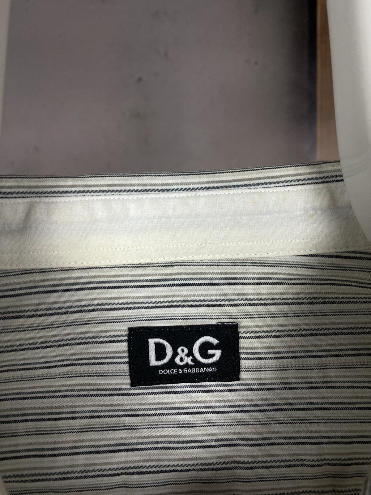Dolce & Gabbana 🍇Vintage 90s Shirt Button Up Dolce & Gabbanas Striped Tee🍇 Size US M / EU 48-50 / 2 - 17 Thumbnail