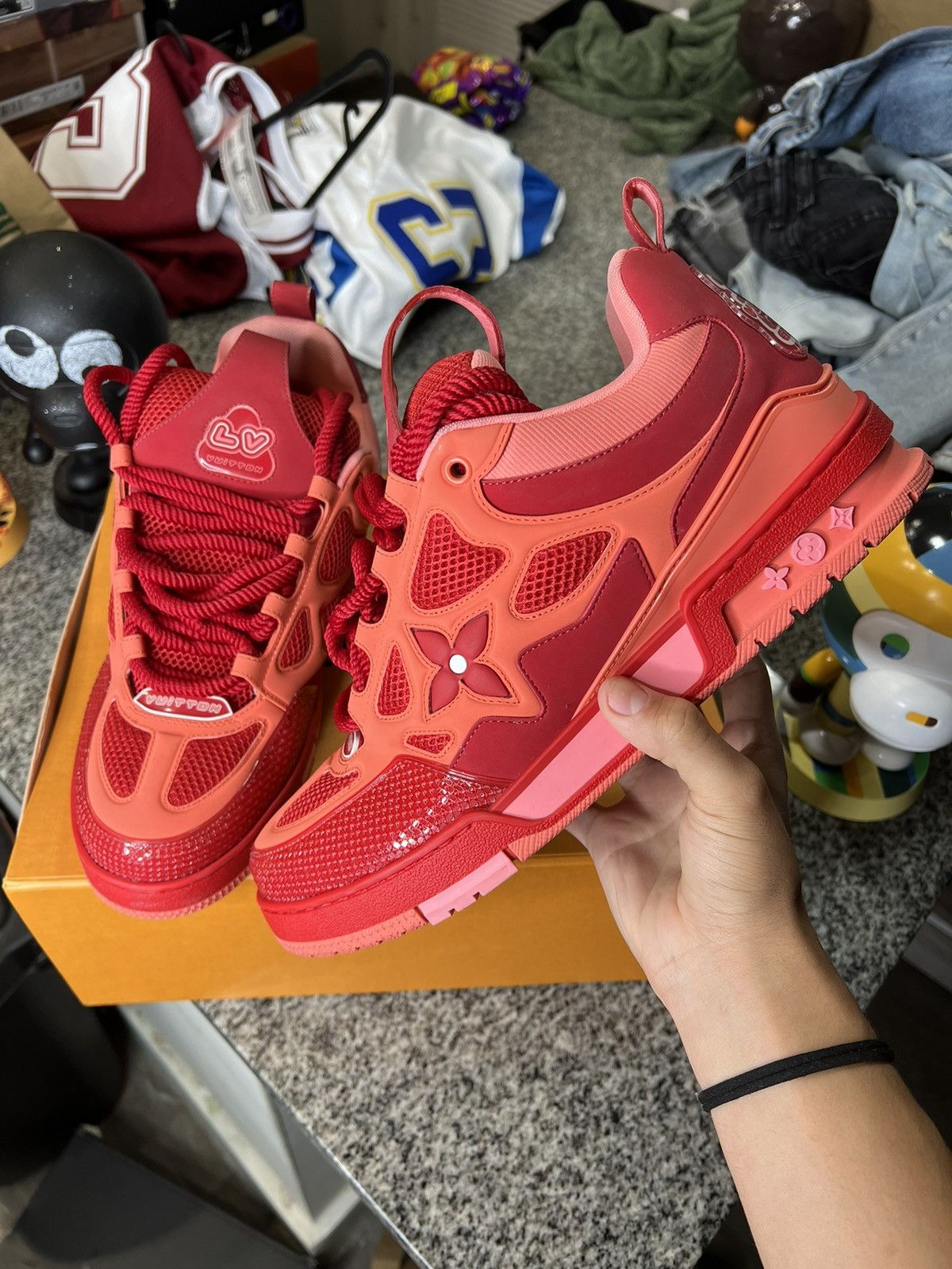 Louis Vuitton Lv Skate Sneaker ‘Red’ Size US 12 / EU 45 - 10 Thumbnail