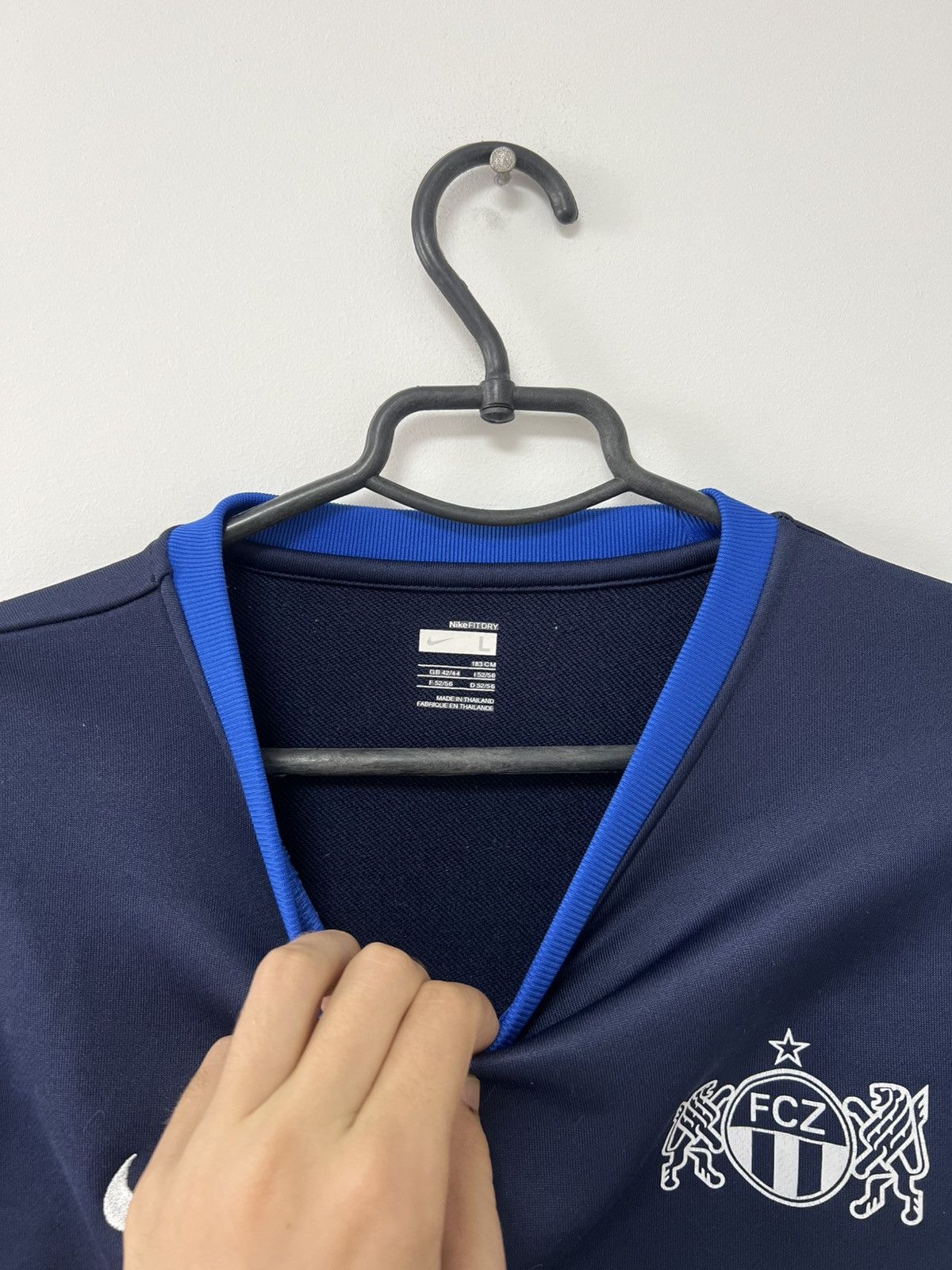 Nike Fc Zurich 2009/2010 Player Issues Sweatshirt Nike Blue sz L Size US L / EU 52-54 / 3 - 9 Thumbnail