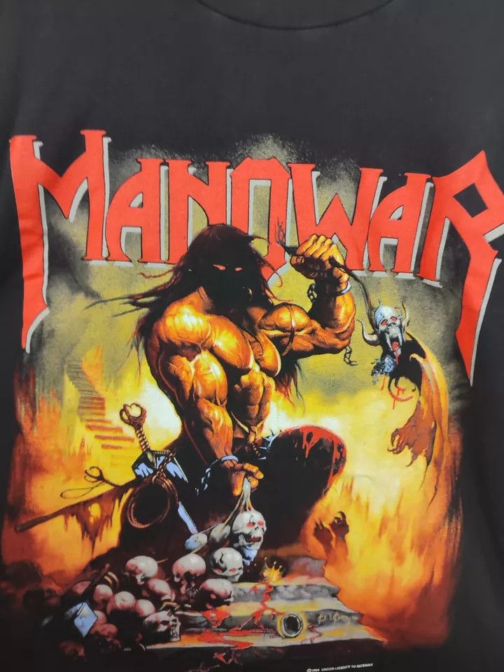 Vintage Vintage Manowar 1994 World Tour Agony and Ecstasy Shirt Size US XL / EU 56 / 4 - 4 Thumbnail