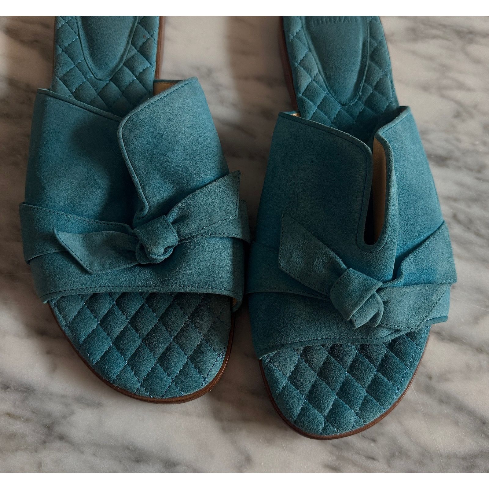 Alexandre Birman ALEXANDRE BIRMAN Sandals Knot Embellished Suede Size US 9.5 / IT 39.5 - 3 Thumbnail