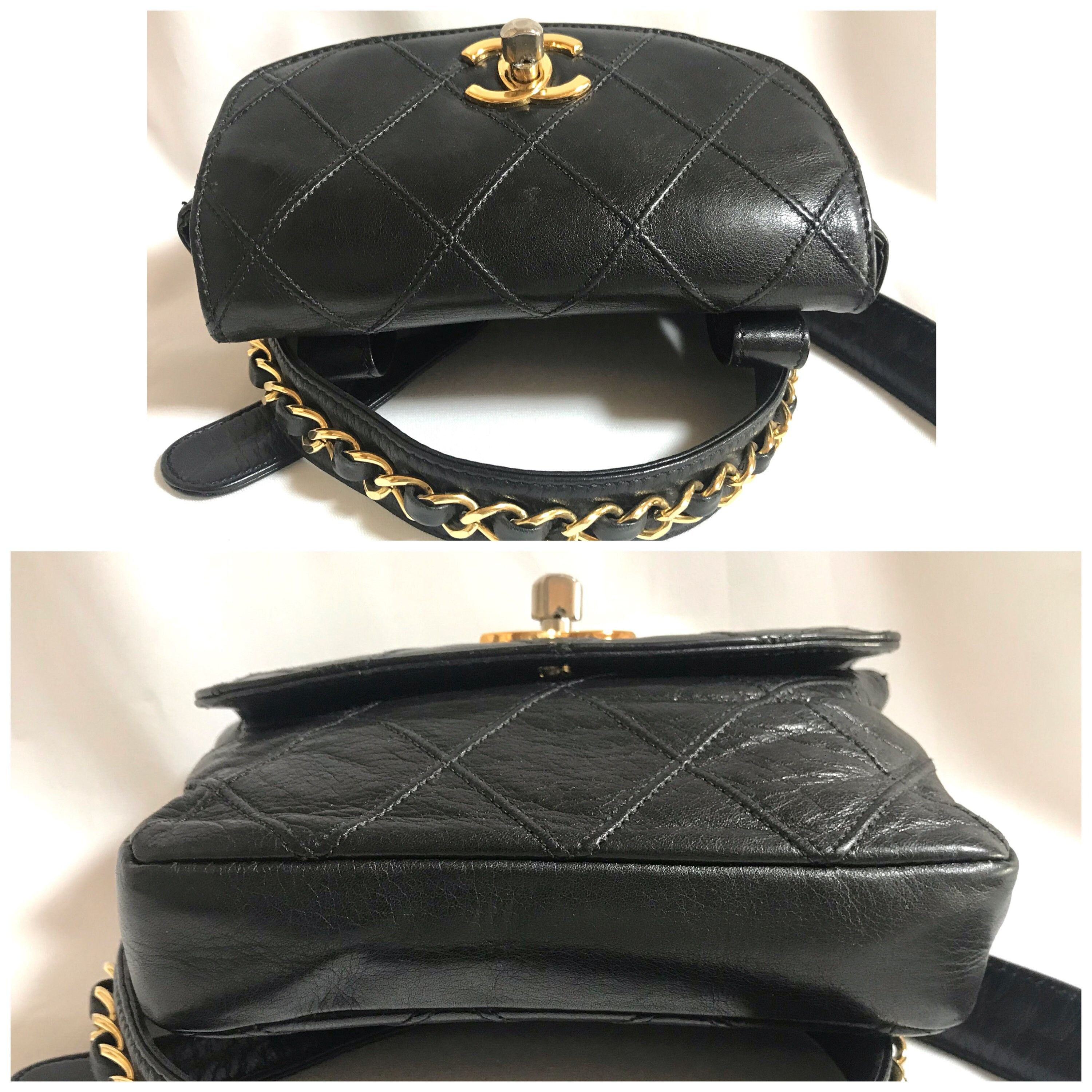 Chanel Vintage CHANEL black leather waist purse, fanny pack Size ONE SIZE - 7 Thumbnail