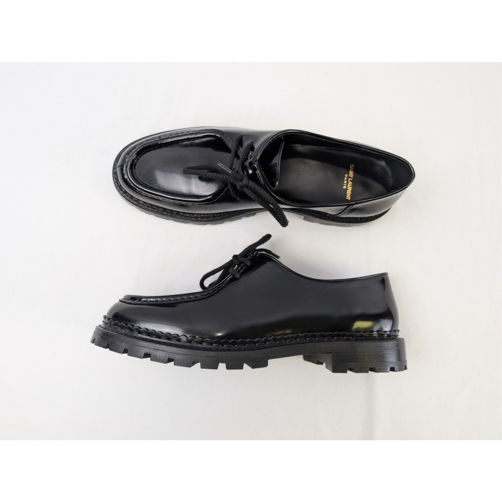 Saint Laurent Paris o1rshd1 Malo 20 Derby Shoe Boots in Black Size US 8 / EU 41 - 1 Thumbnail