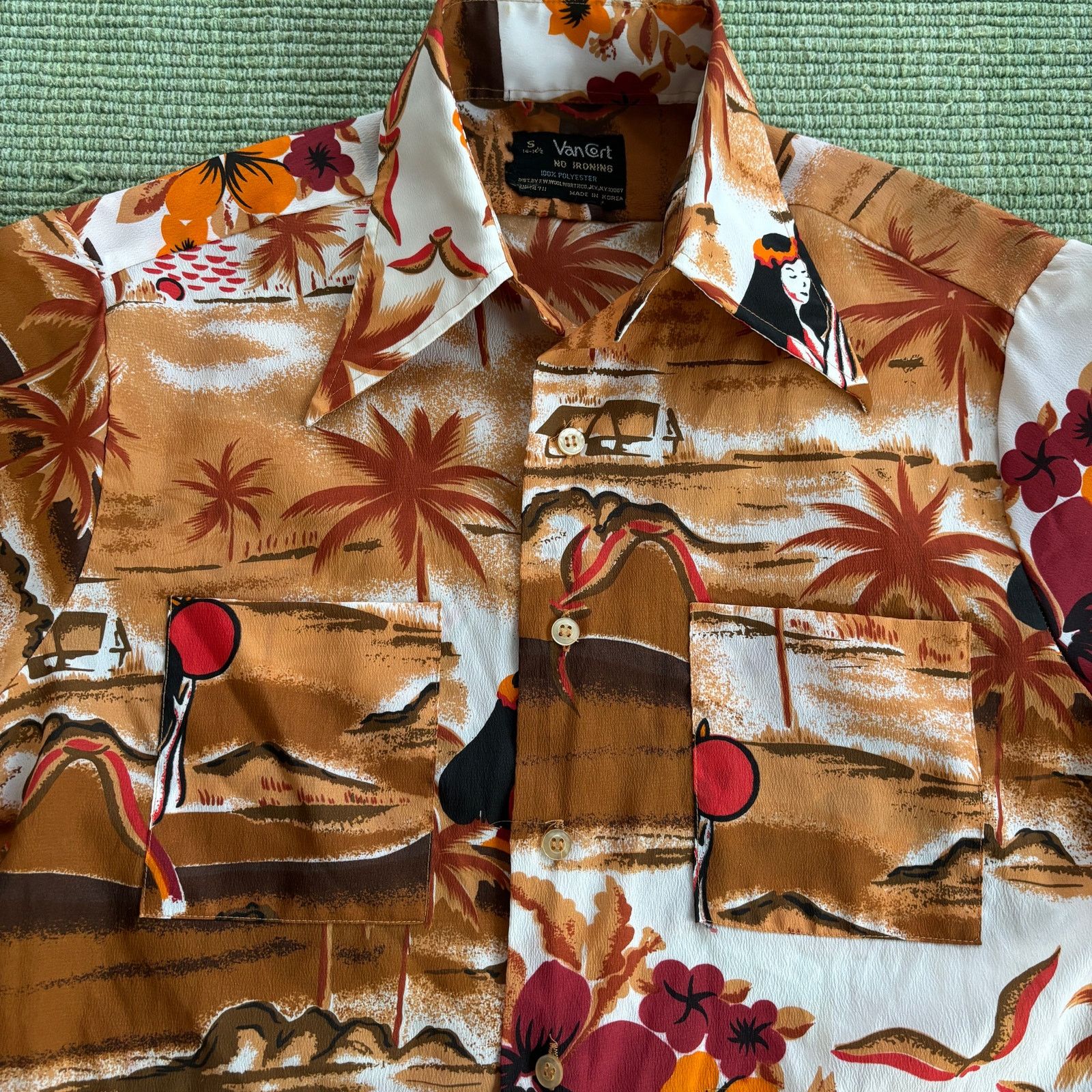 Vintage Vintage 70s VanCort Hawaiian Shirt Sz S (Fits M/L) As-IS Size US M / EU 48-50 / 2 - 2 Thumbnail