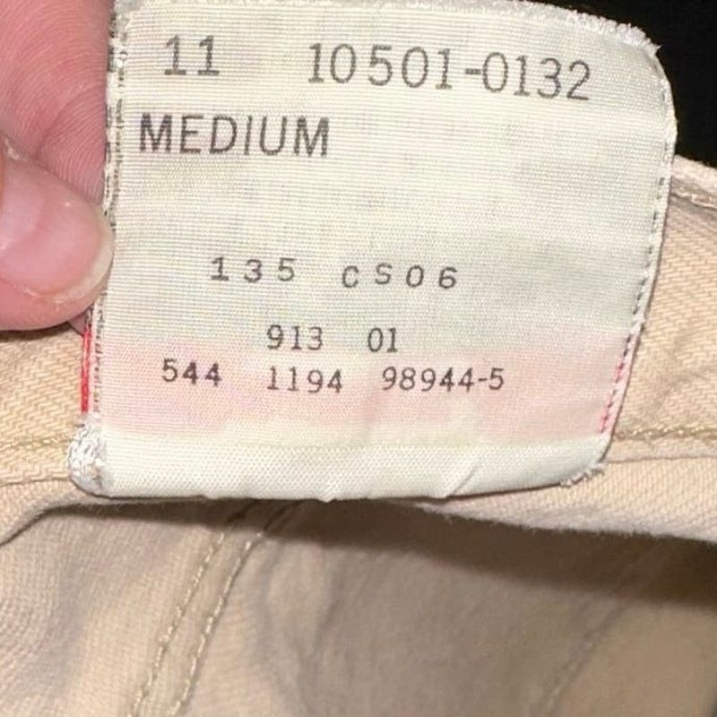 Levi's Vintage Levi’s Beige Button Fly 1994 Denim Jeans Size 28" / US 6 / IT 42 - 6 Thumbnail