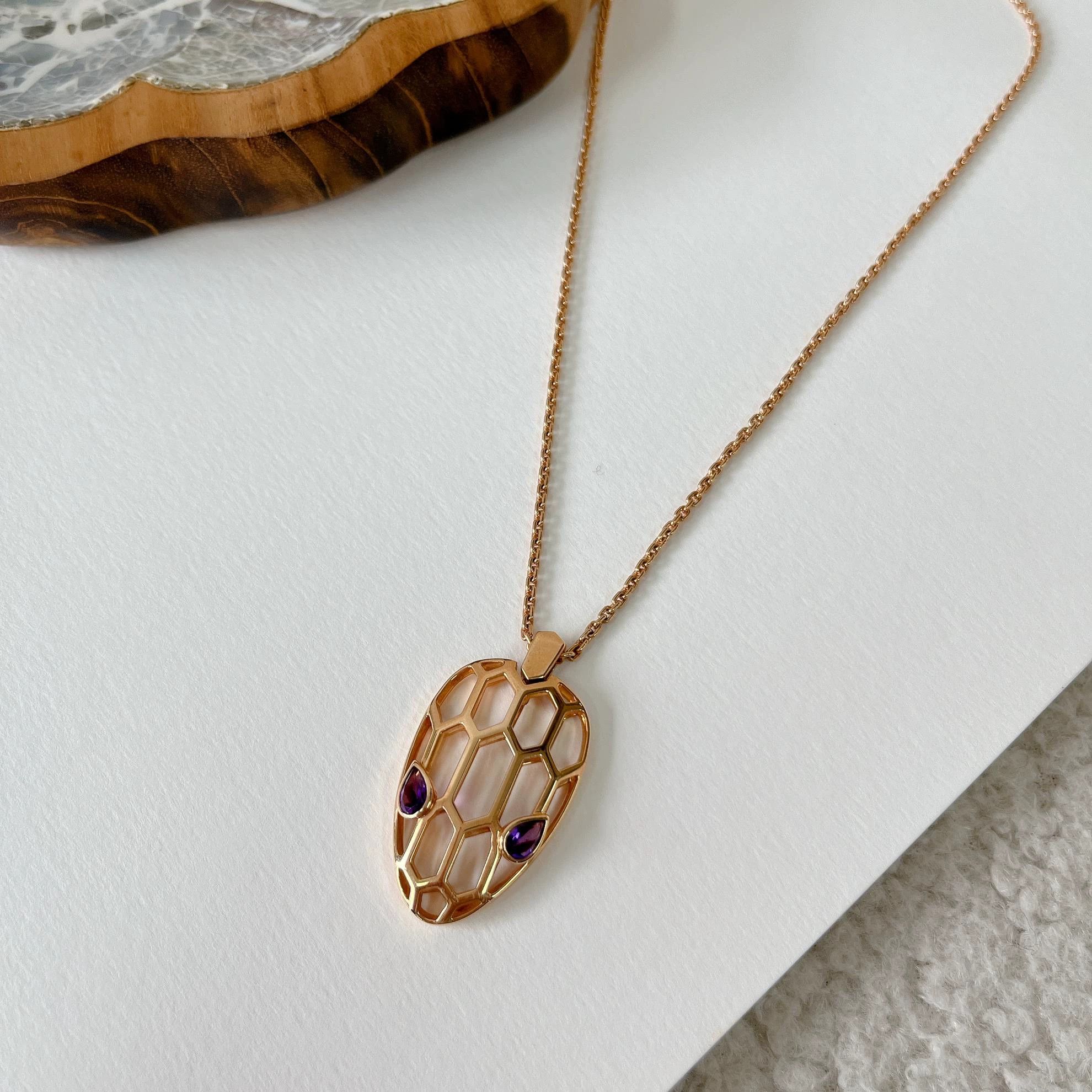 Bvlgari Bvlgari SERPENTI Openwork Amethyst Necklace 3938 Size ONE SIZE - 2 Thumbnail