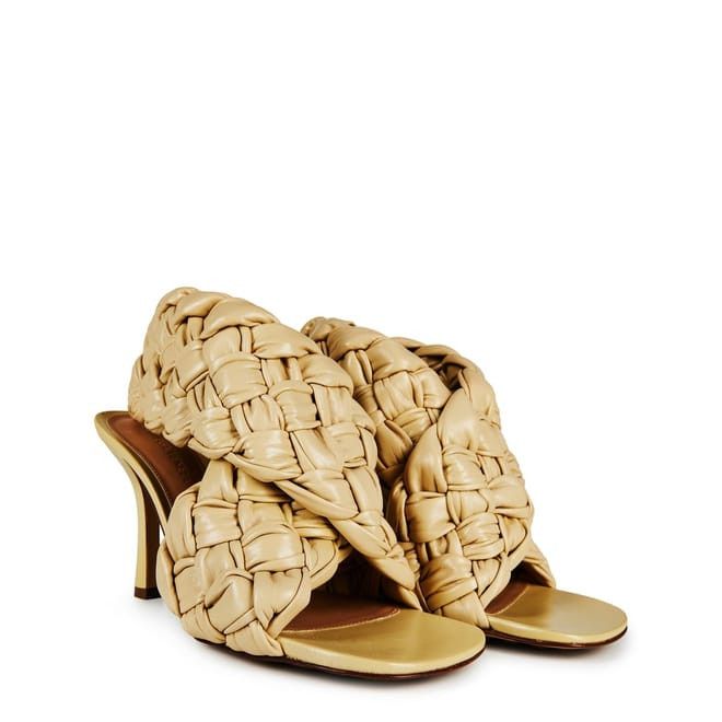Bottega Veneta Bottega Veneta Sling Back Stiletto Heel Mules in Yellow Size US 6.5 / IT 36.5 - 3 Thumbnail