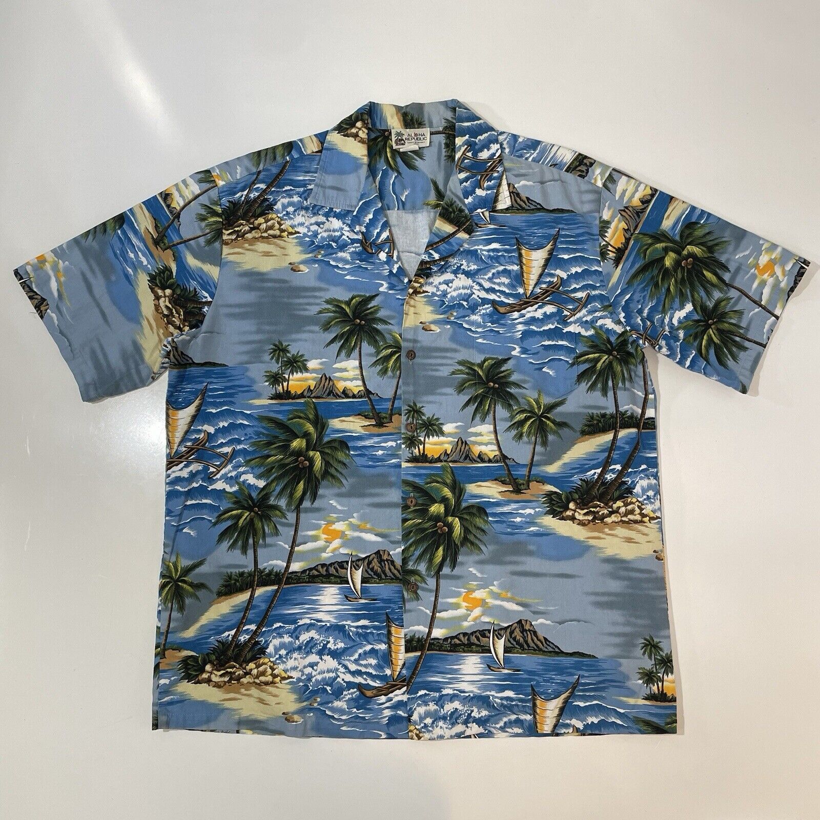 ALOHAS Aloha Republic Hawaiian Button Down Shirt Men's Size XL Size US XL / EU 56 / 4 - 1 Thumbnail
