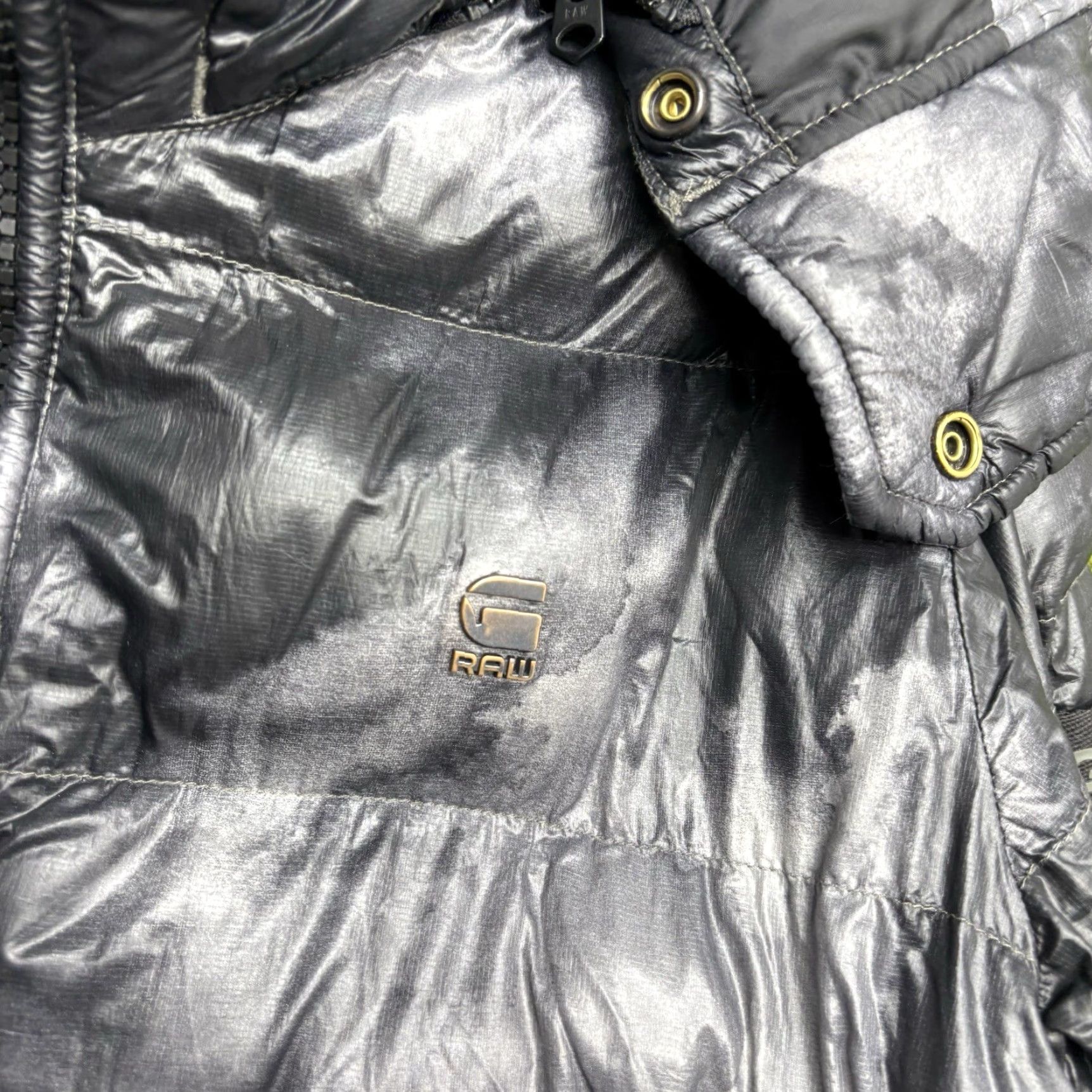 G-Star G STAR RAW Lofty Puffer Jacket Mens S Moon Shine Ripstop Full Zip Casual Winter, Spring | Black Quilted Jacket Mens S Moon Theme - Regular Fit Size US S / EU 44-46 / 1 - 3 Thumbnail