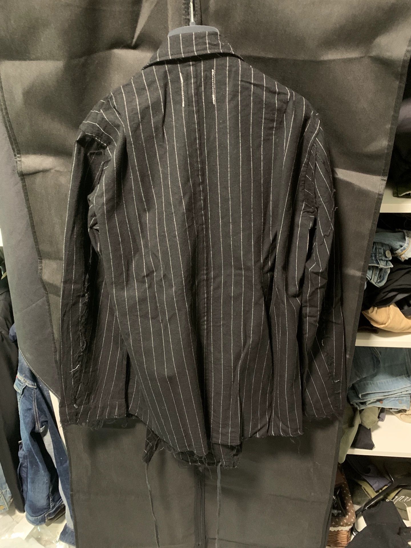 Takahiromiyashita The Soloist. the soloist casual blazer distressed striped 46 Size 46R - 3 Thumbnail