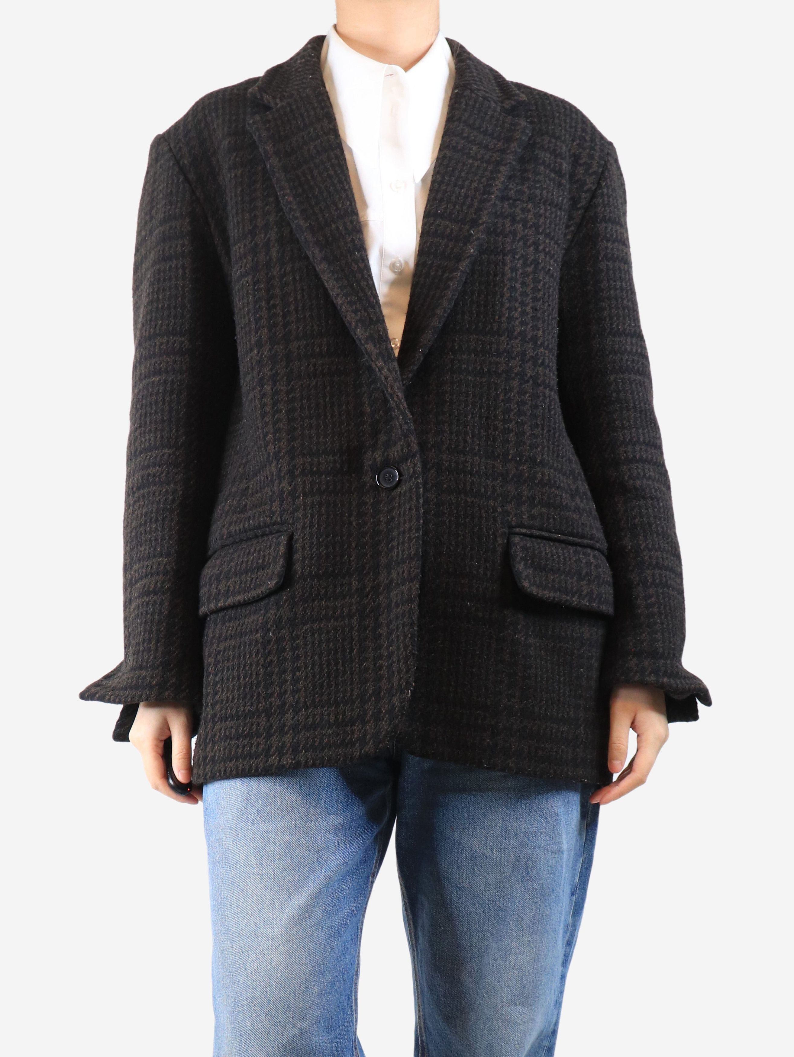 Other Brown houndstooth wool-blend jacket - UK 12 Size M / US 6-8 / IT 42-44 - 1 Thumbnail