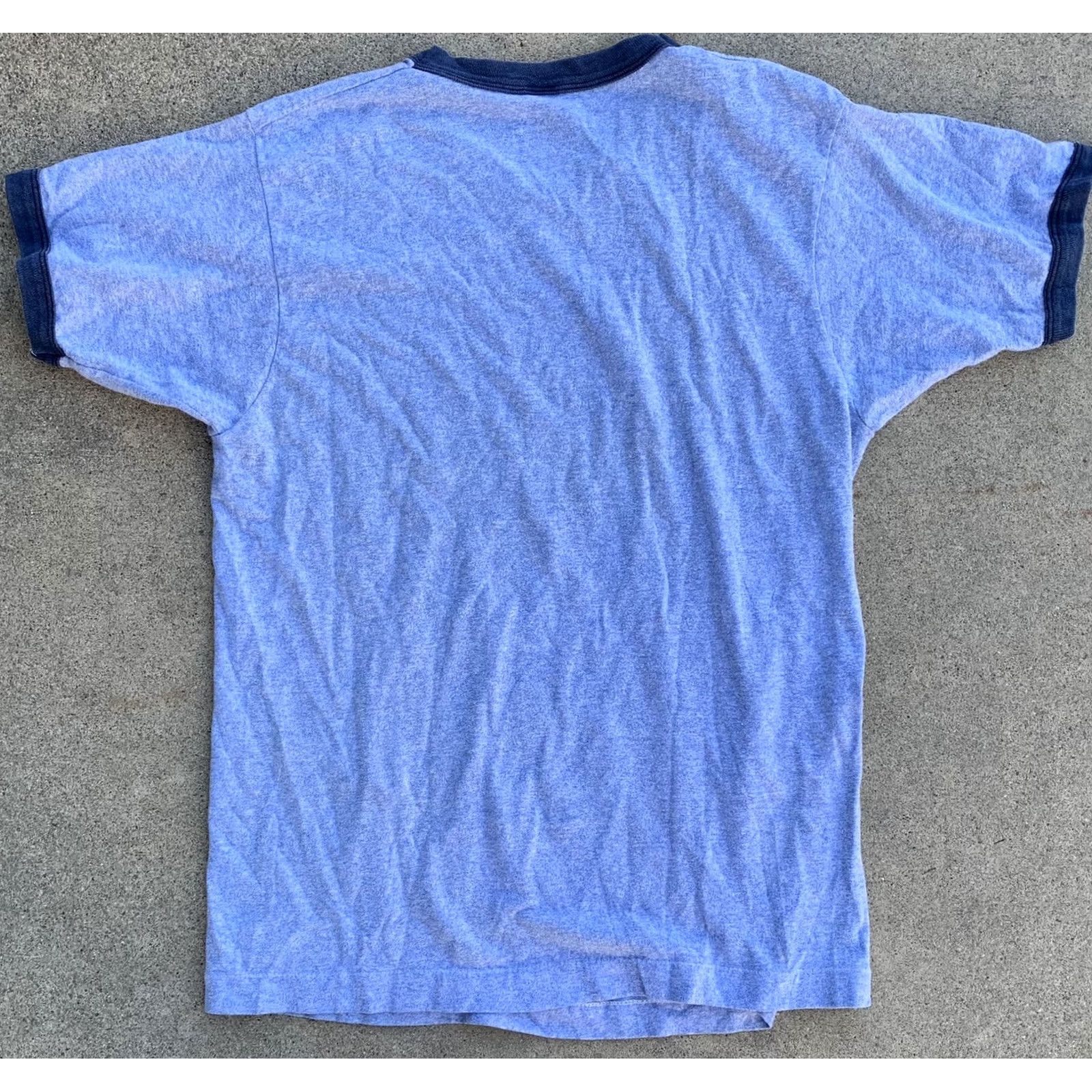 Vintage VINTAGE Screen Stars Carlsbad Caverns National Park New Mexico ringer tee roadrunner graphics Blue L 1980s Unisex Size US L / EU 52-54 / 3 - 4 Thumbnail