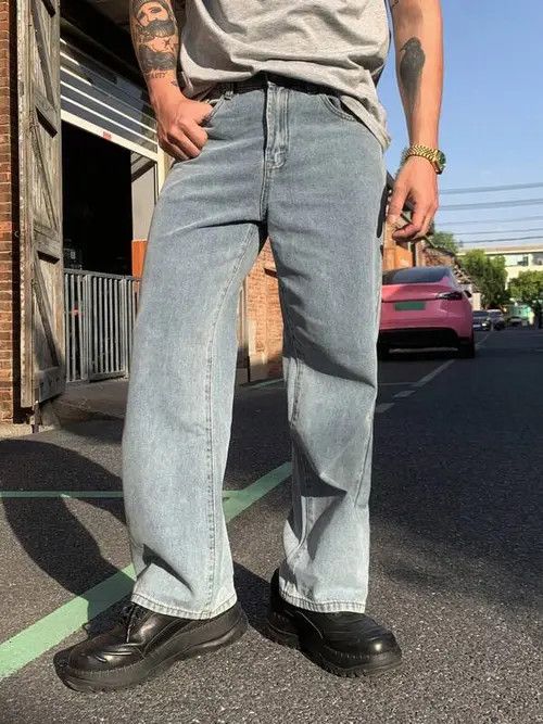 Jean VINTAGE RETRO 90s washed jeans pants Size US 30 / EU 46 - 1 Thumbnail