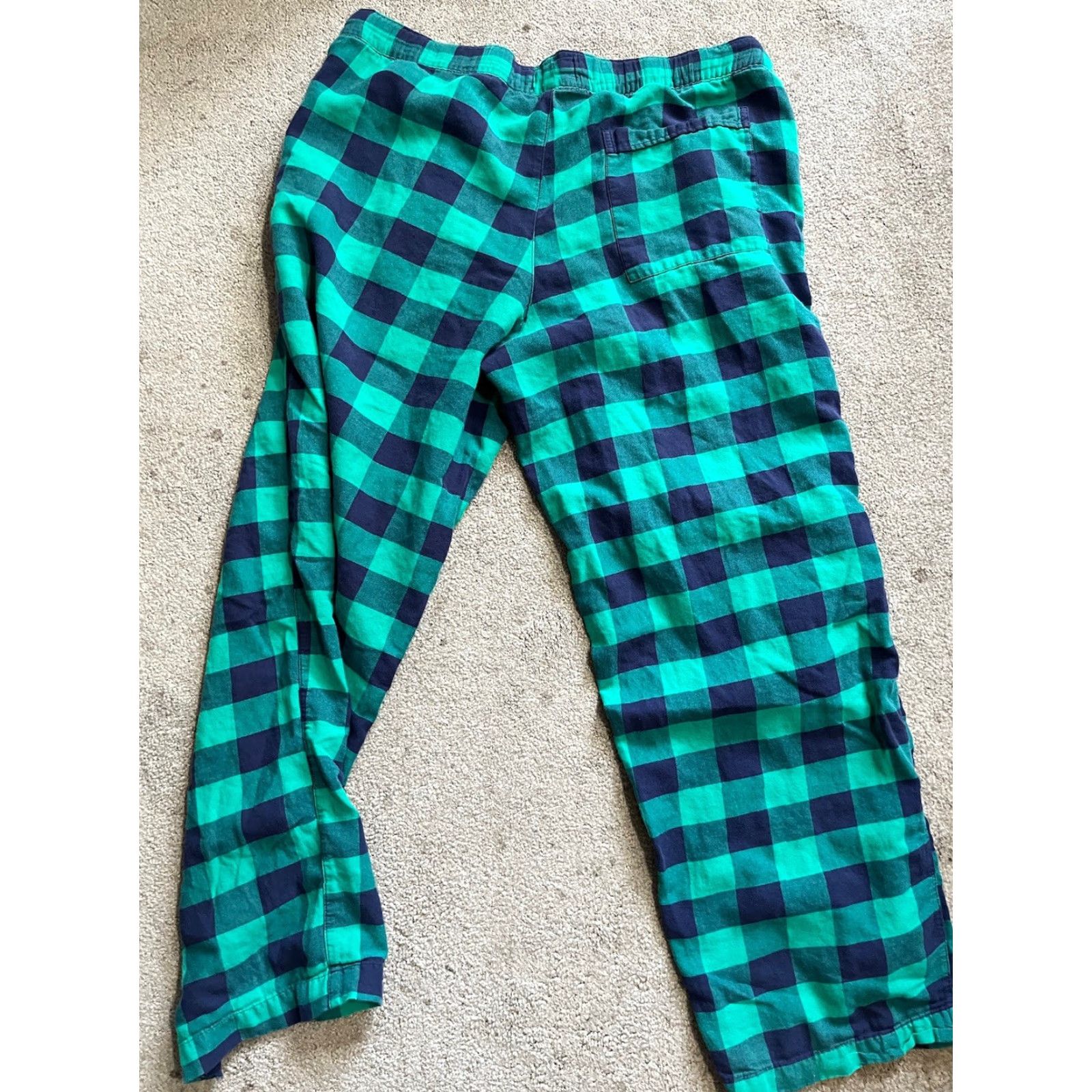 Gap Gap Mens Medium Green Blue Plaid Sweatpants with Pockets Casual Lounge Sweatpants Size US 31 - 3 Thumbnail
