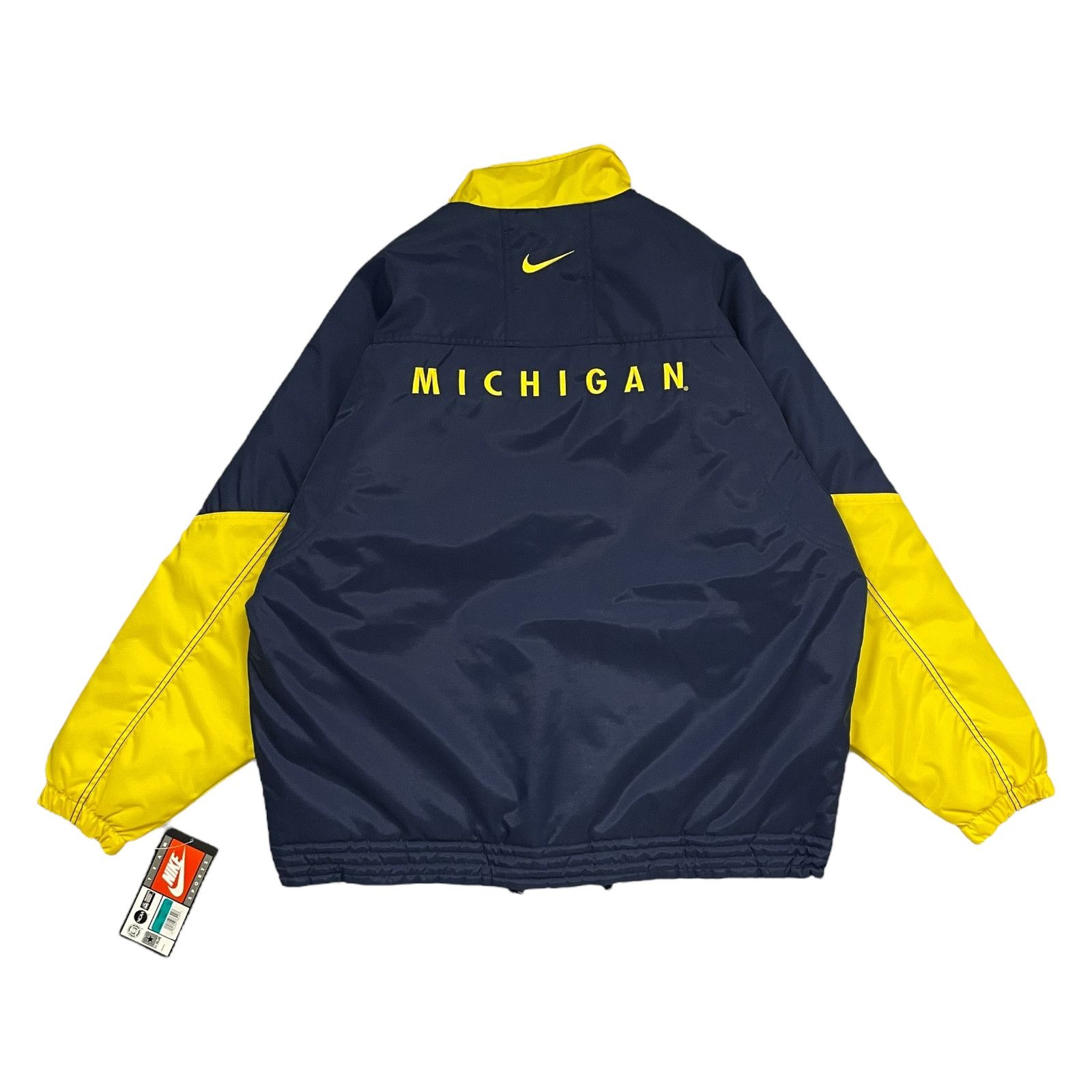 NCAA DS VTG MICHIGAN WOLVERINES NIKE SATIN BOMBER JACKET Size US XL / EU 56 / 4 - 2 Thumbnail
