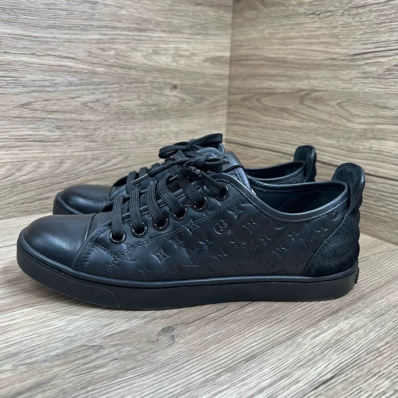 Louis Vuitton Louis Vuitton Black embossed full-print shoes Size US 6 / IT 36 - 1 Thumbnail