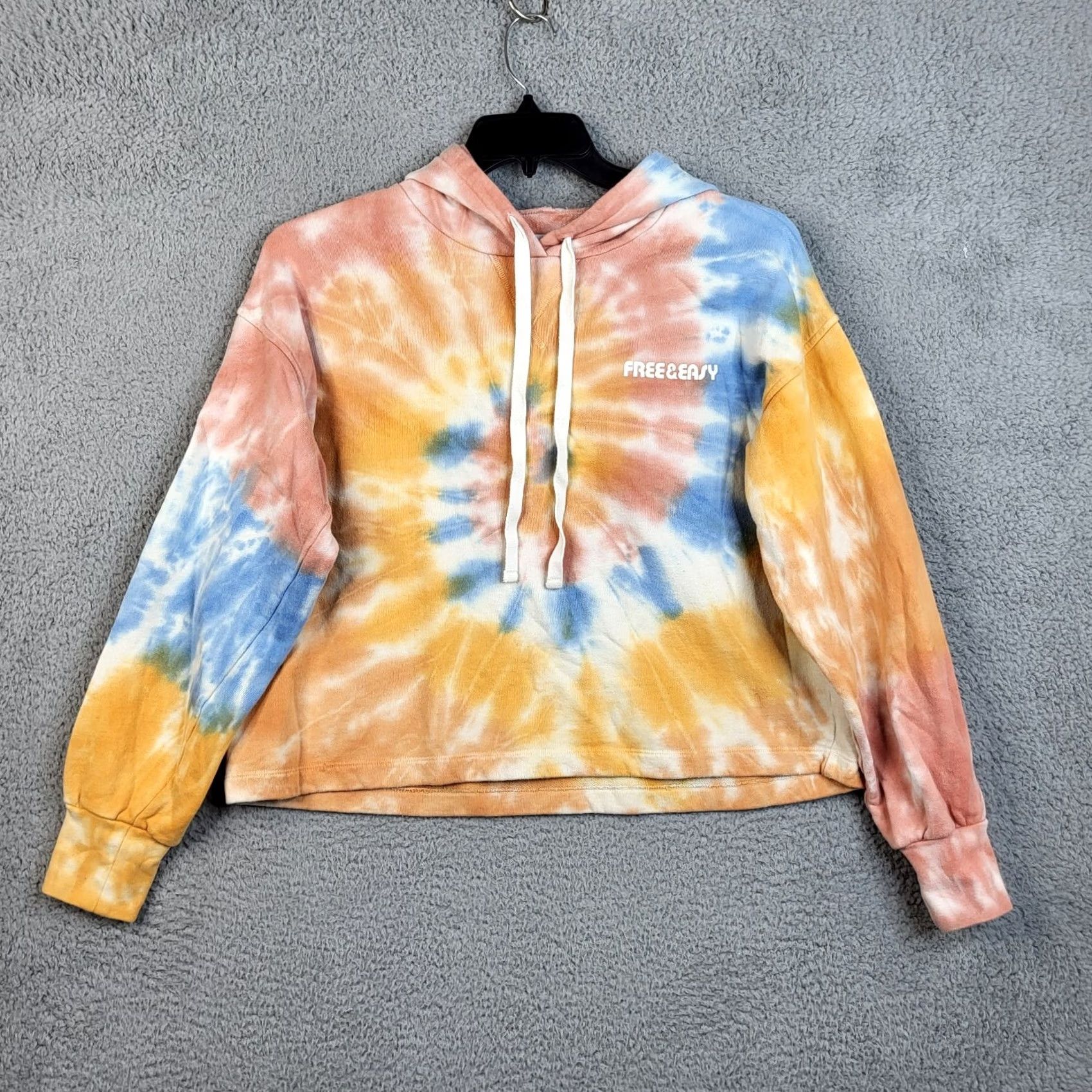 Madewell Madewell x Free People Women's orange blue tie-dye sweatshirt Sz L Crew Neck Pullover Long Sleeve All Seasons Regular Size L / US 10 / IT 46 - 2 Thumbnail