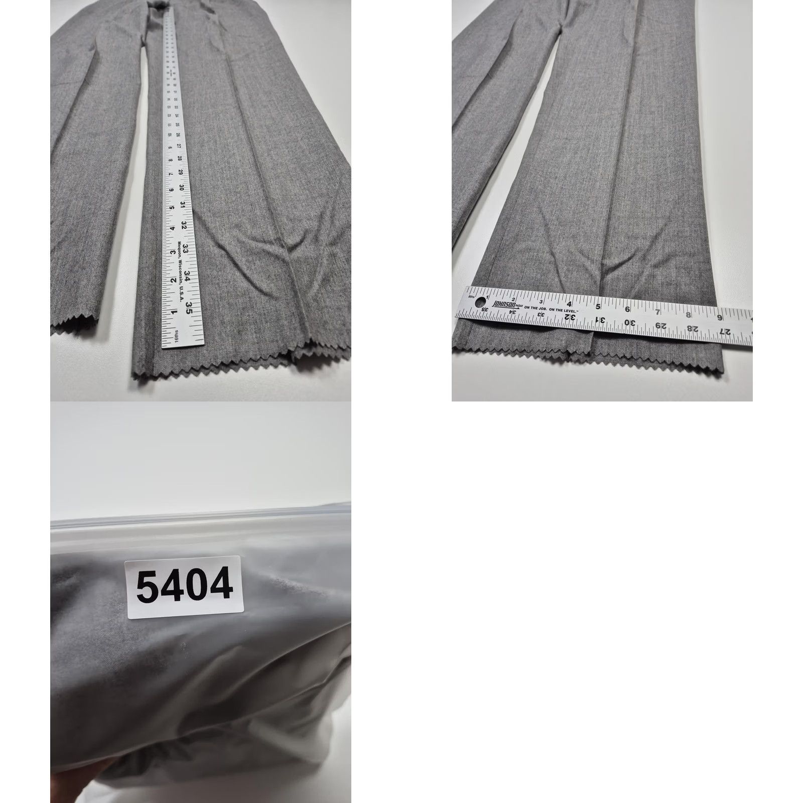 Vintage VTG John Alexander Dress Pants Mens 38x36 Gray Wool Pleated Classic Fit Unhemmed Size US 38 / EU 54 - 8 Thumbnail