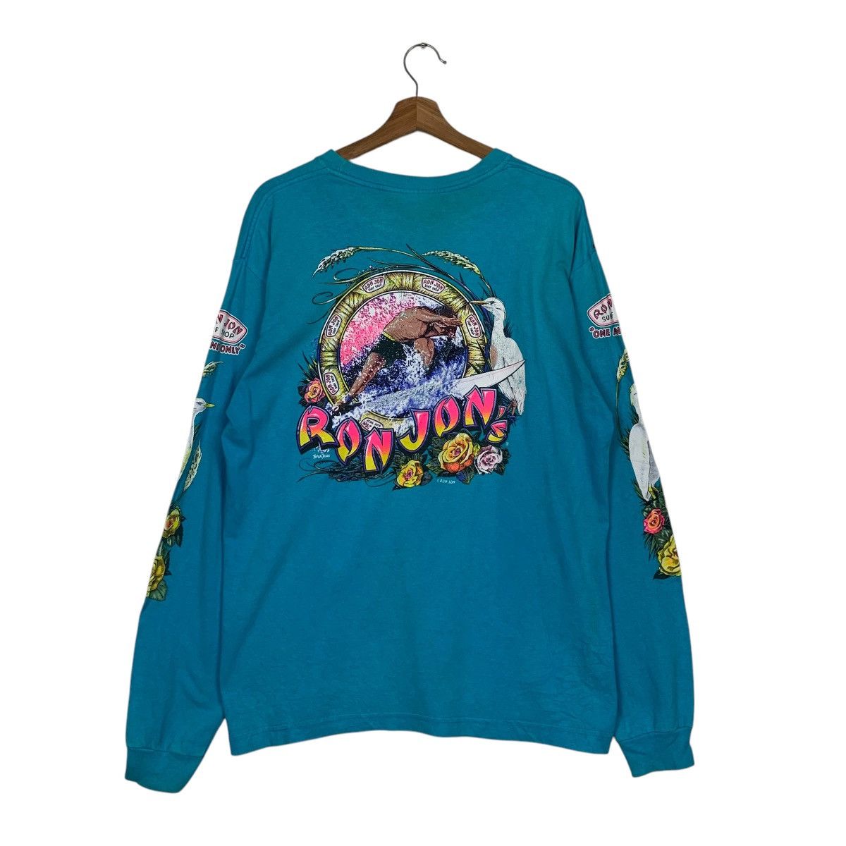 Ron Jon Surf Shop 90’s RON JON SURF SHOP Big Logo Long Sleeve Tees #2847-C128 Size US L / EU 52-54 / 3 - 1 Thumbnail