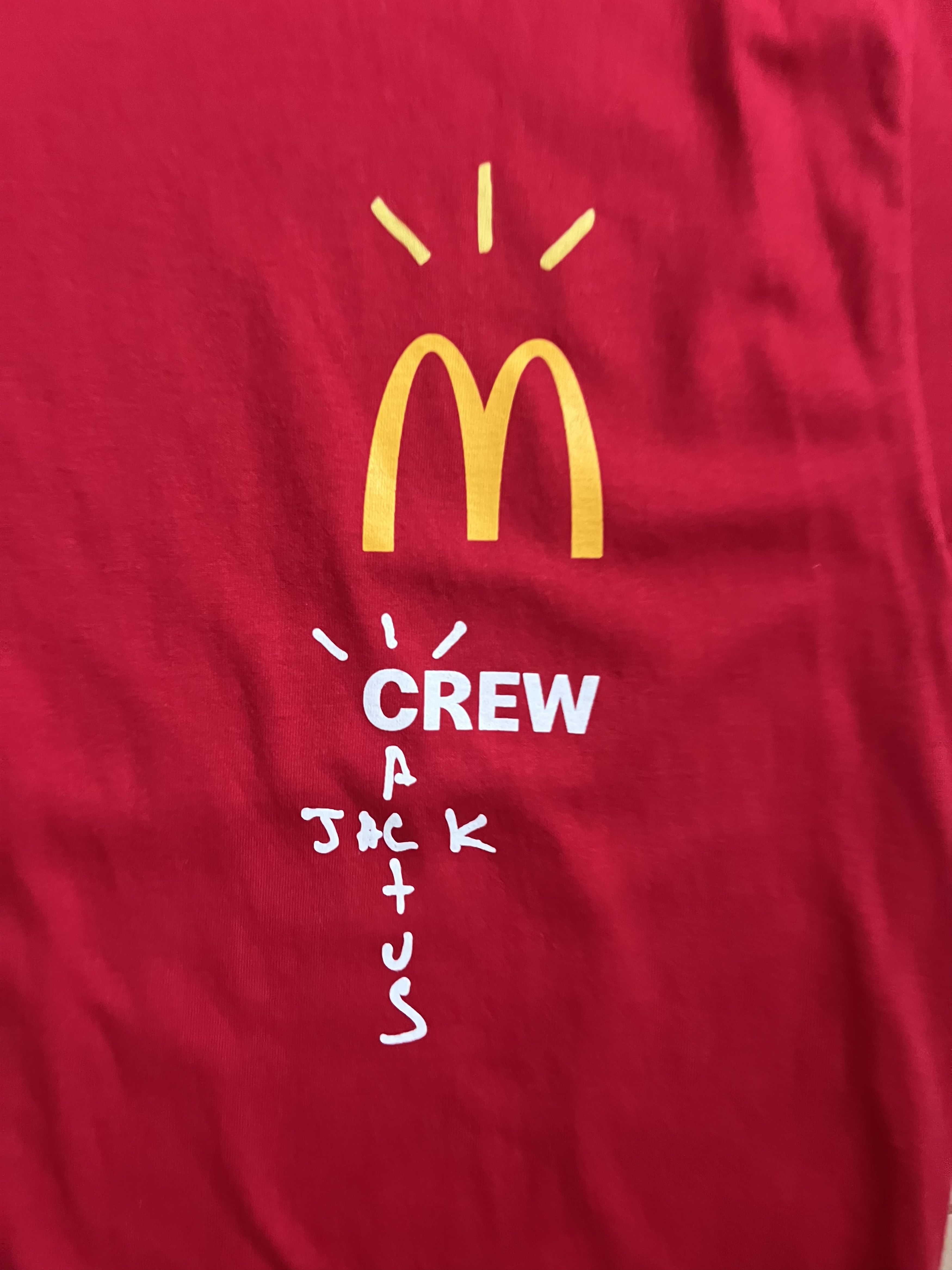 Travis Scott Size L - Travis Scott x McDonald's Crew T-shirt Red Size US L / EU 52-54 / 3 - 4 Thumbnail