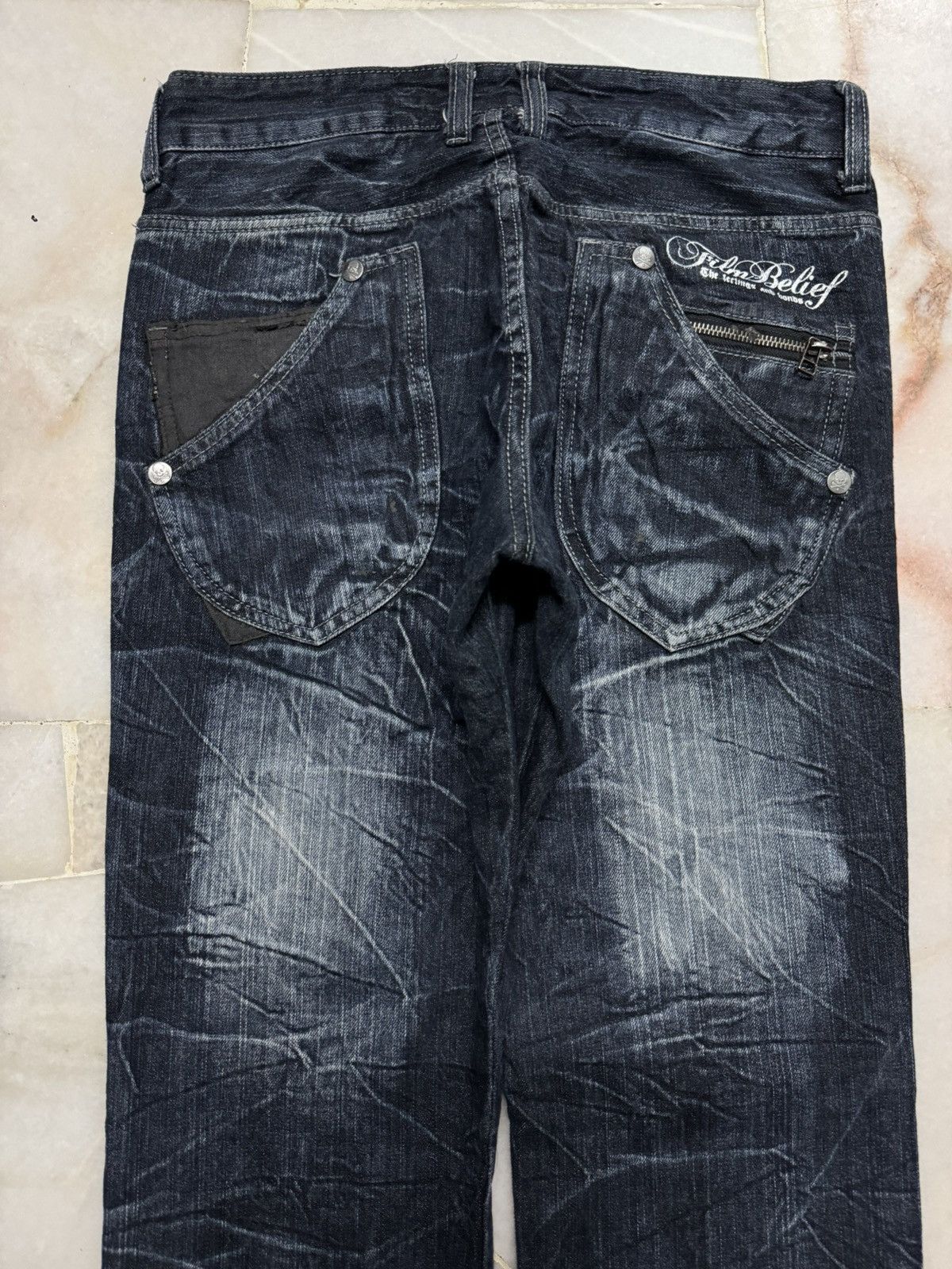 Japanese Brand 💥SICK Faded Jean Double Focus Multipocket Insane Pocket Rare Size US 30 / EU 46 - 14 Thumbnail